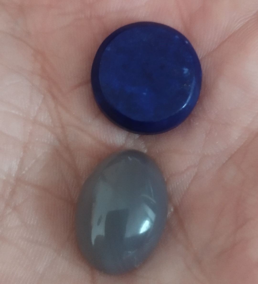 2 عدد سنگ معدنی عقیق 3 گرمی و لاجورد 3گرم