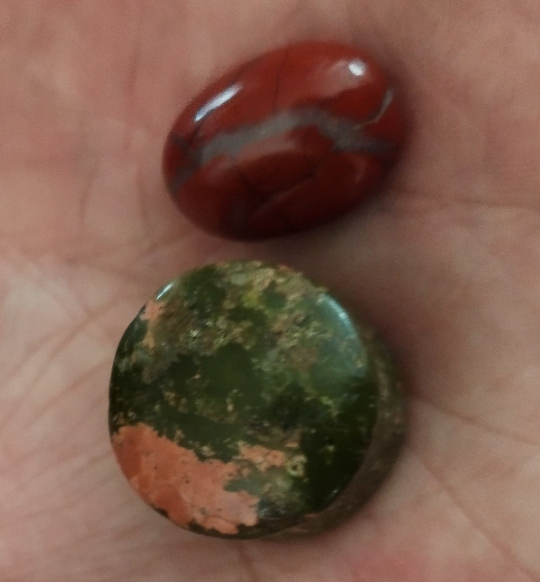 اوناکیت معدنی تراش خورده 14 گرم جاسپر قرمز 7 گرم