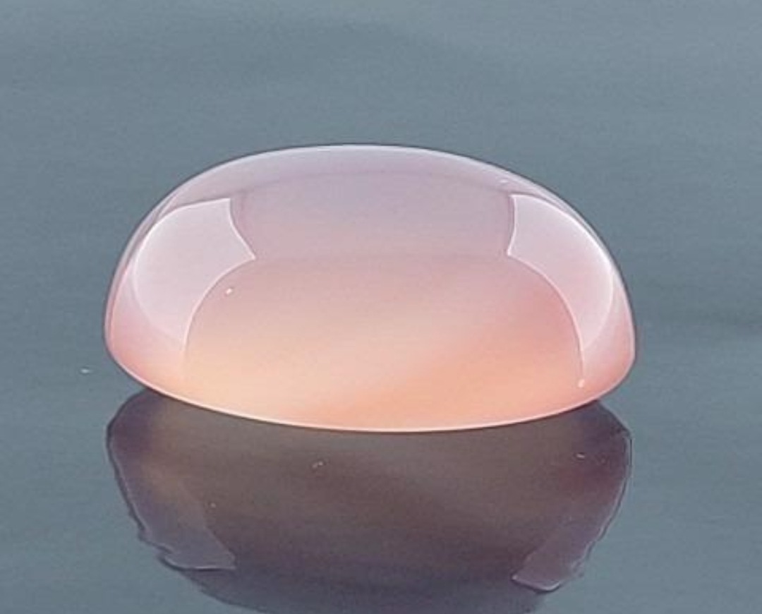 نگین 2 گرمی عقیق معدنی صورتی برزیلی