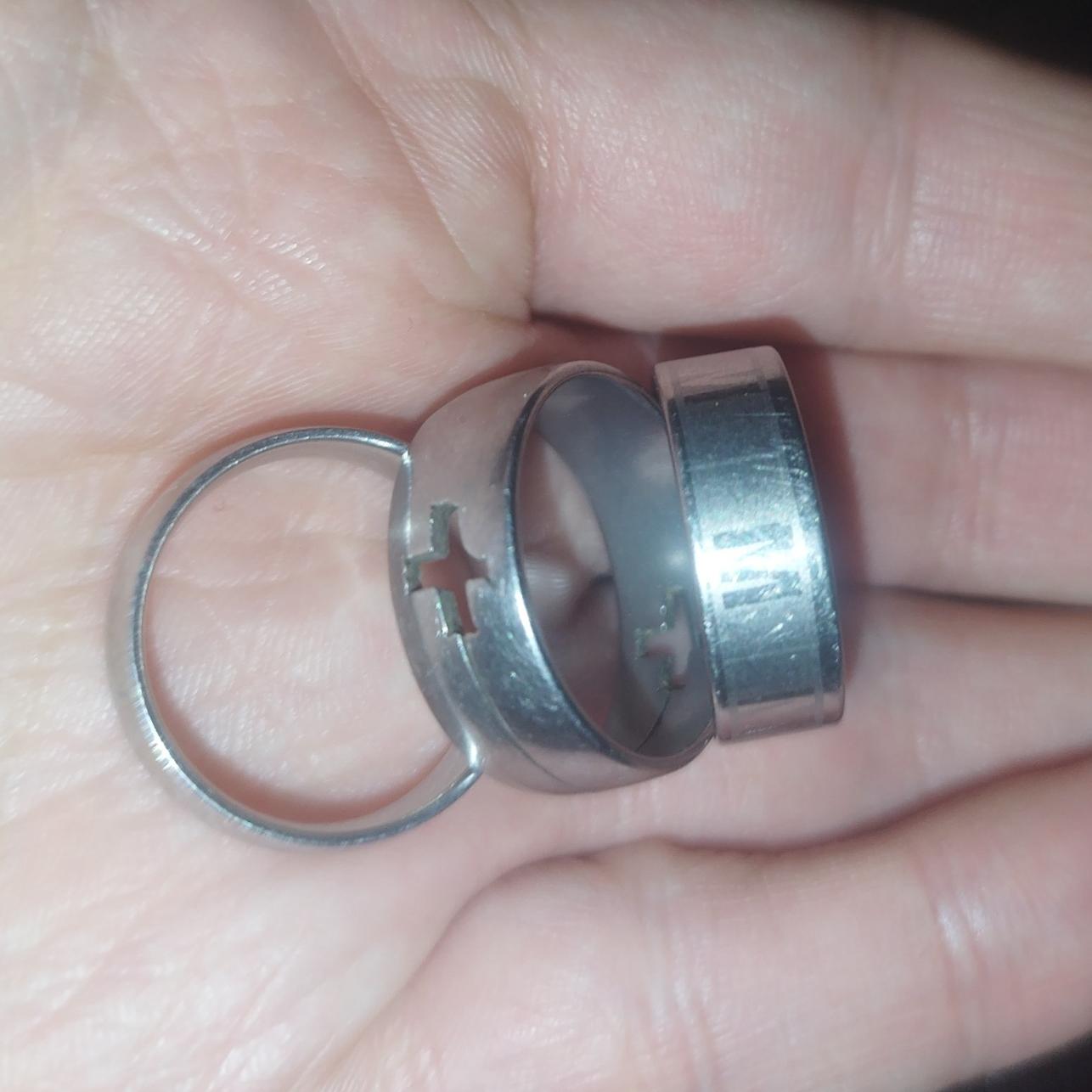 3 حلقه زیبای سایز 57 رنگ استیل ثابت 60سال ضمانت