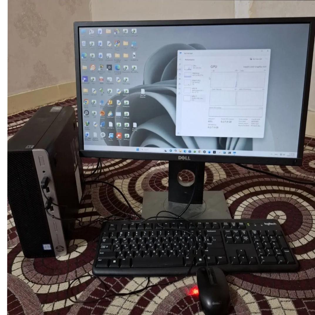 مینی کیس گیمینگ حرفه ای با مانیتور و موس و کیبورد
