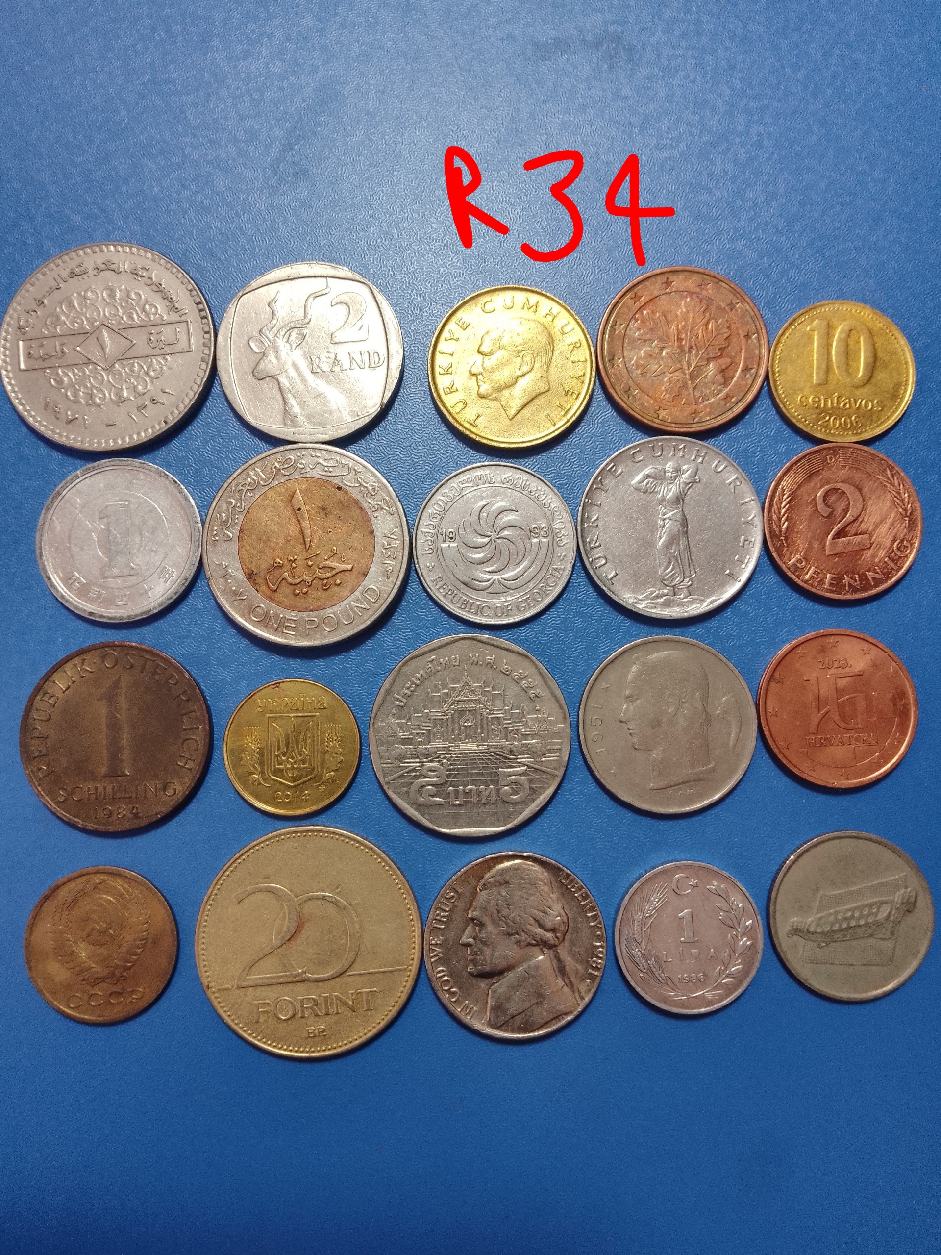 20 سکه بدون تکرار خارجی