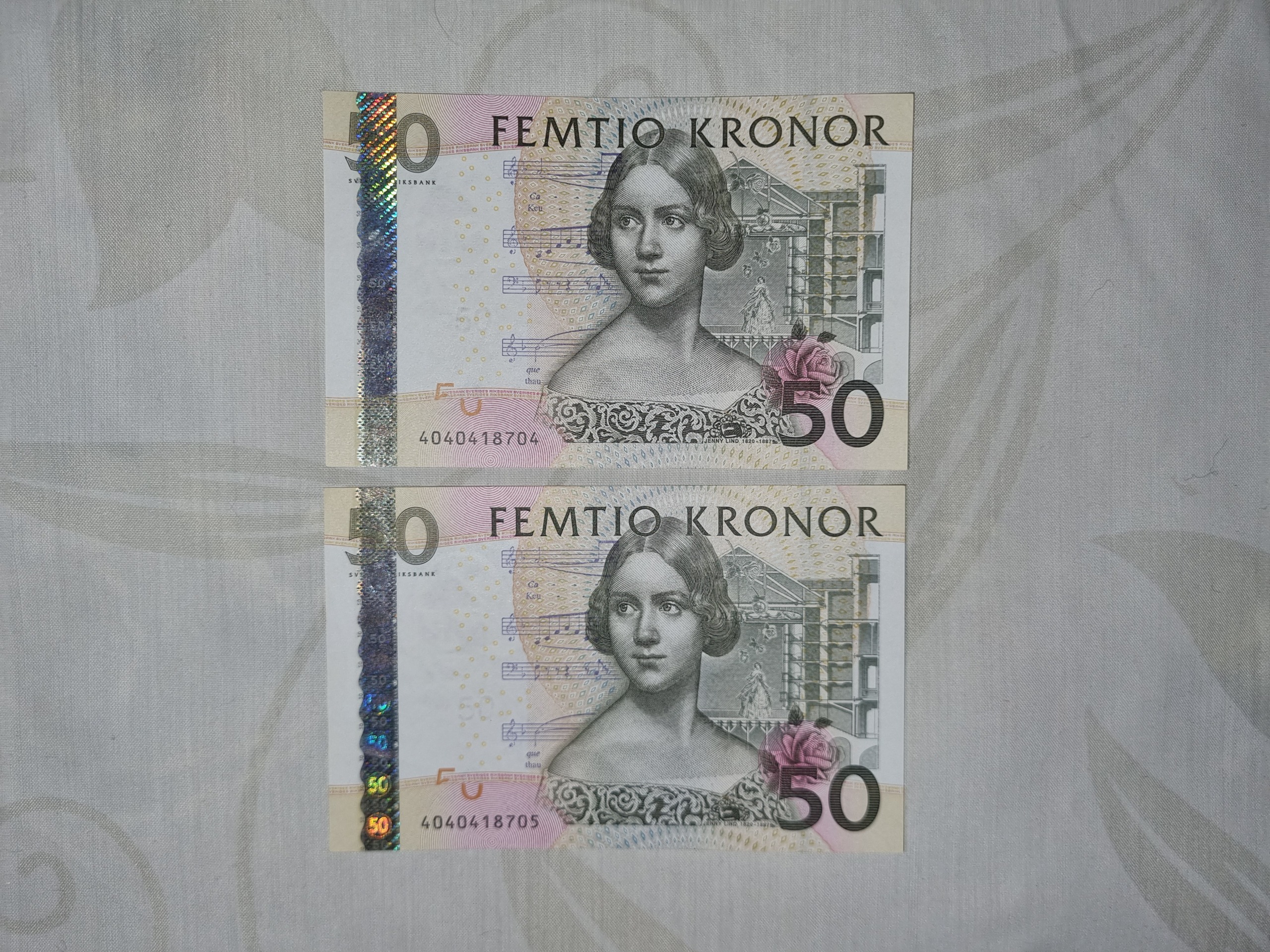 جفت 50 کرون قدیمی سوئد (توضیحات)