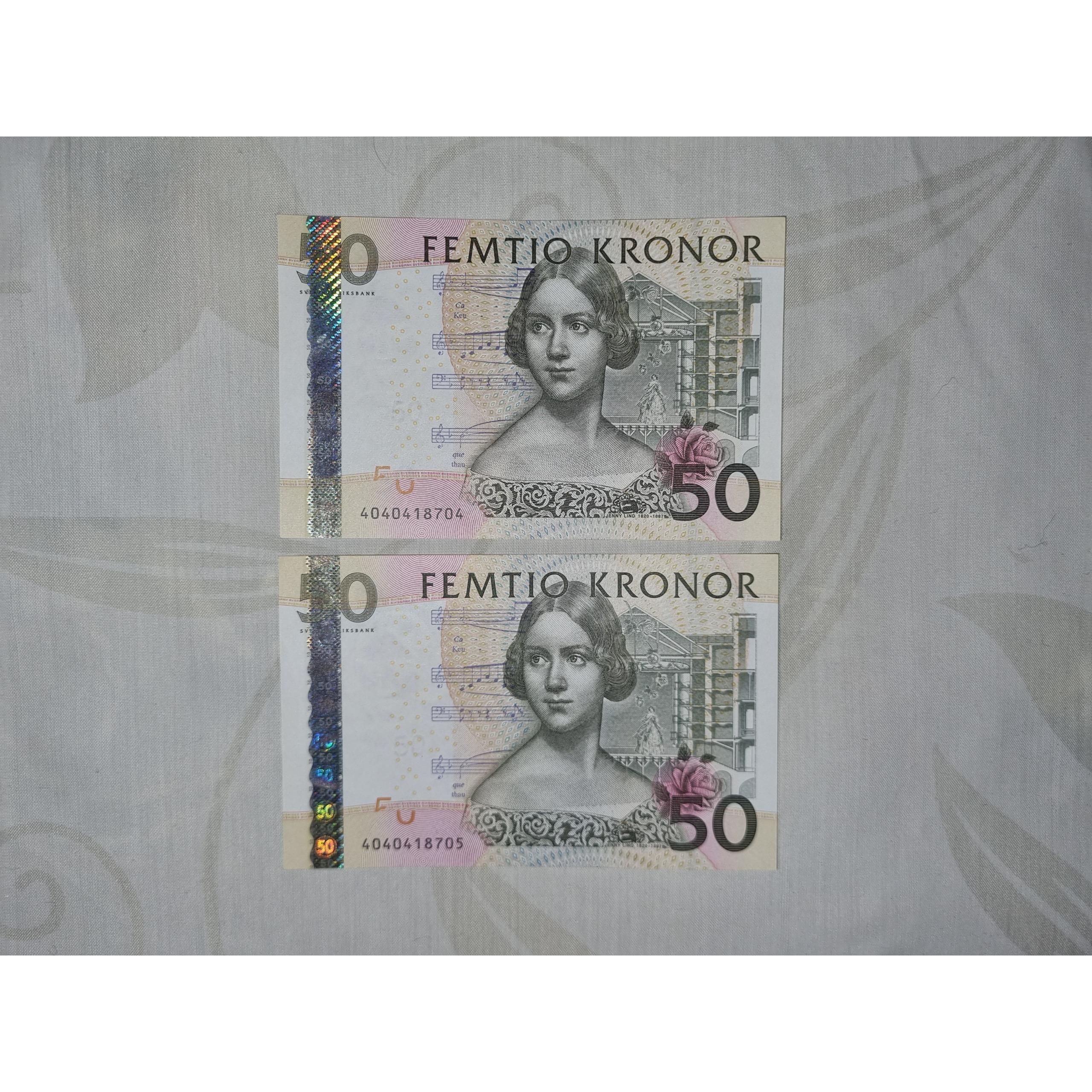 جفت 50 کرون قدیمی سوئد (توضیحات)