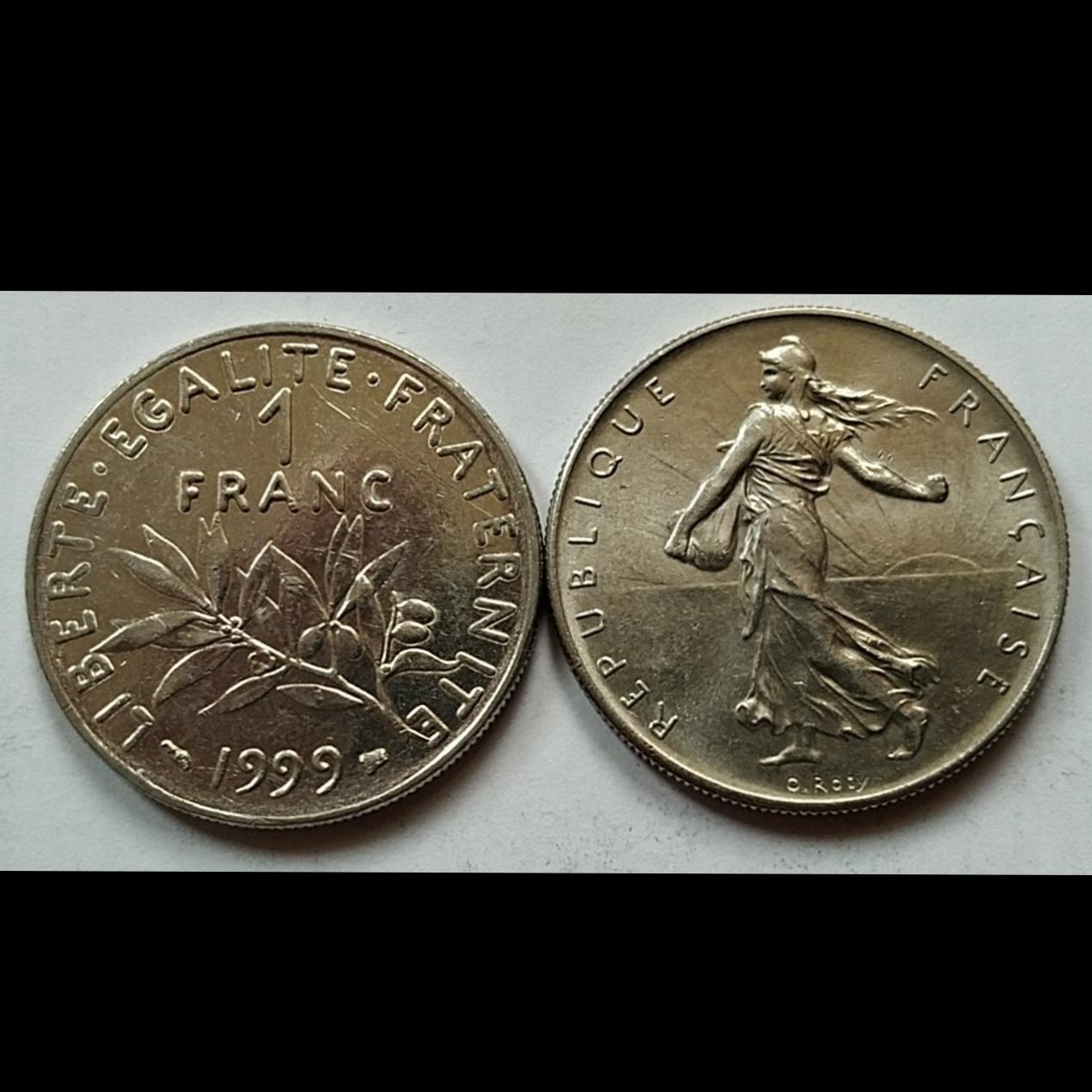 سکه در حدبانکی 1 فرانک قدیم فرانسه