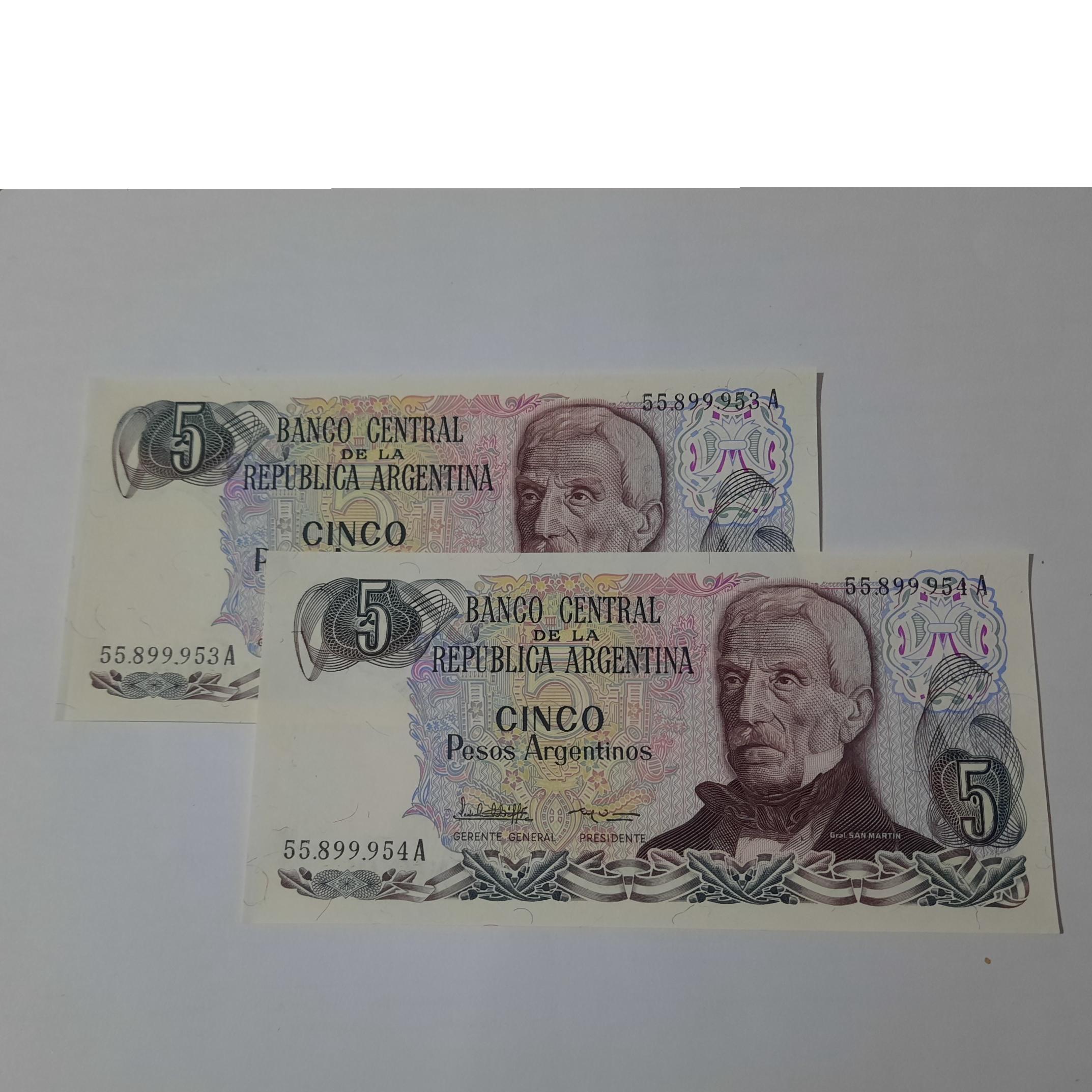 جفت سوپربانکی اسکناس 5 آرژانتین