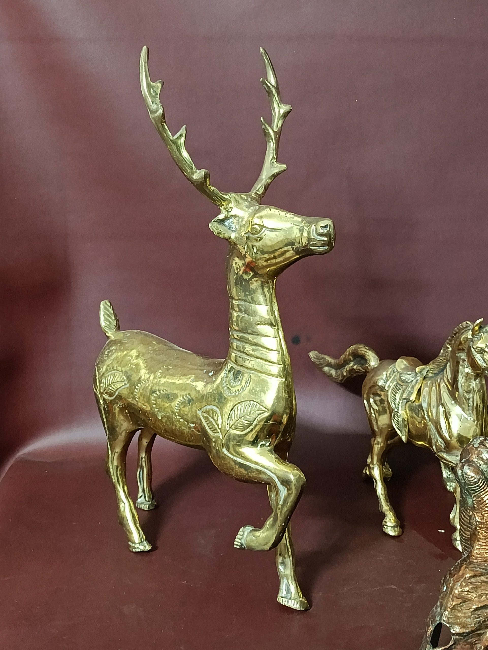 مجسمه گوزن برنجی سایز بزرگ