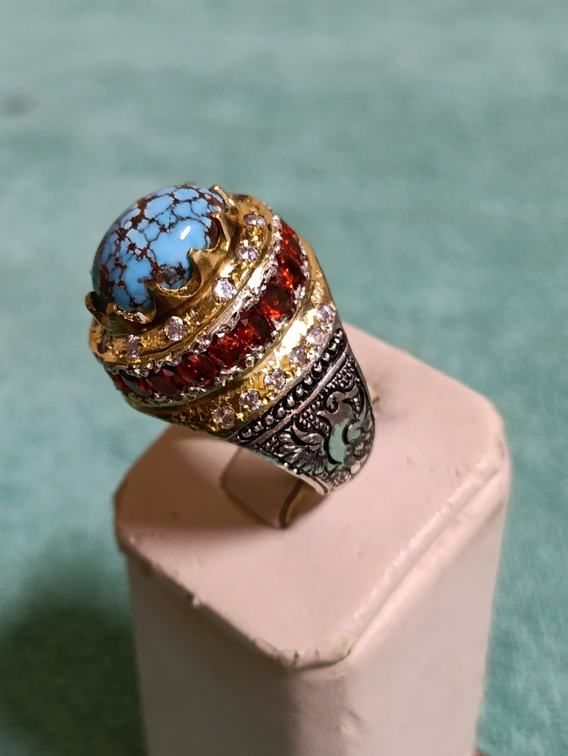 انگشتر نقره سلطنتی فیروزه نیشابور