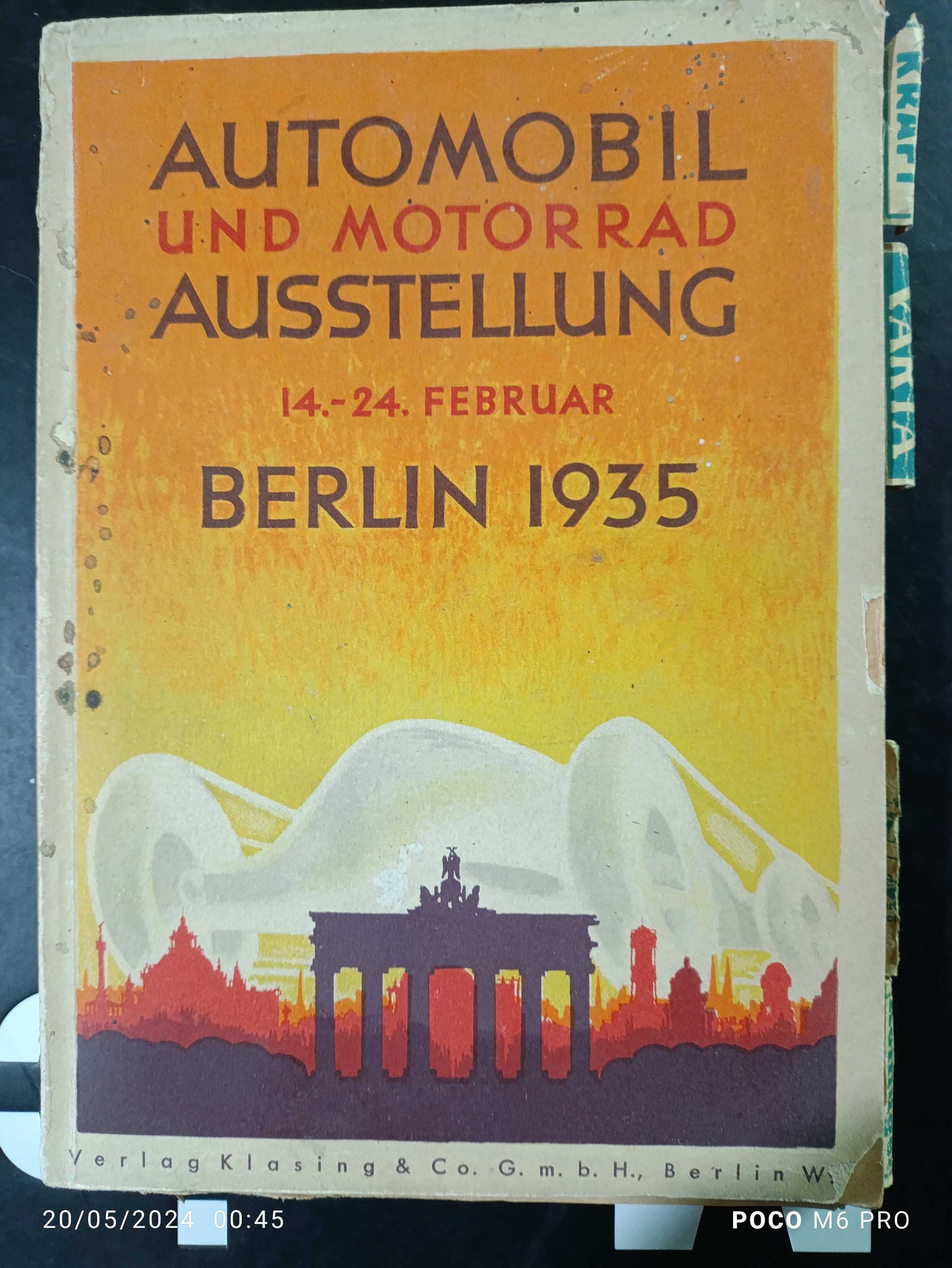 کاتالوگ نمایشگاه خودرو و موتورسیکلت برلین 1935