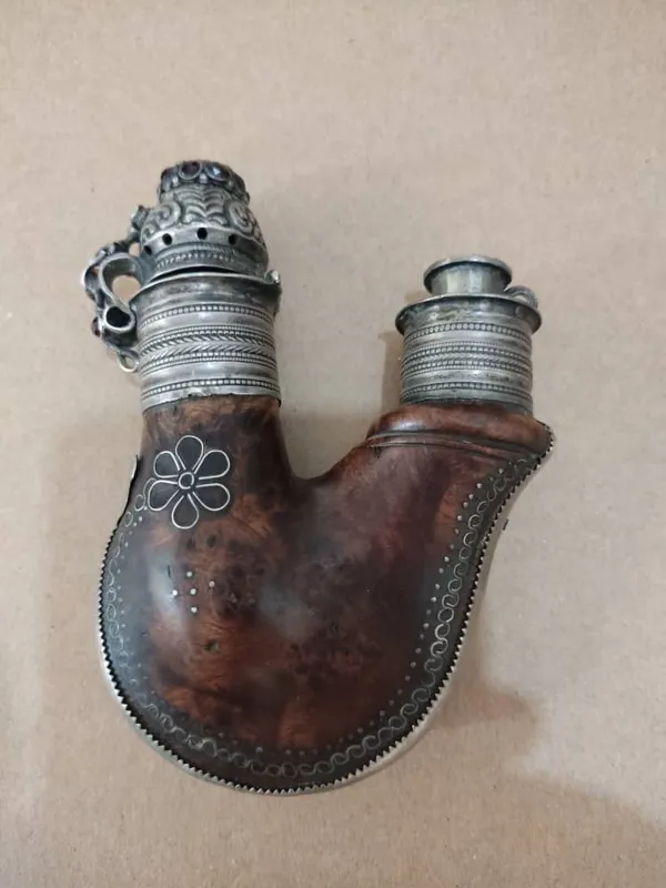 جوز آنتیک قاجاری نقره کوب