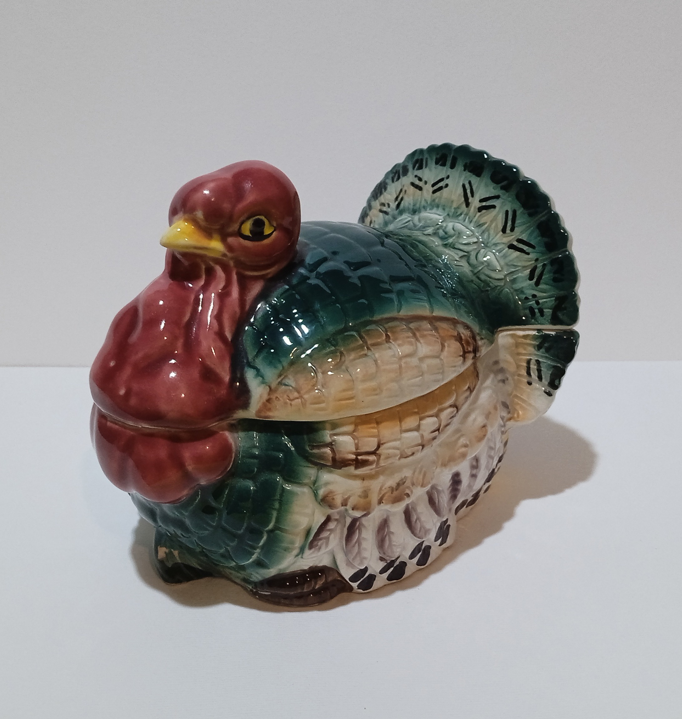 شکلات خوری قدیمی ژاپنی مدل بوقلمون دارای شکستگی