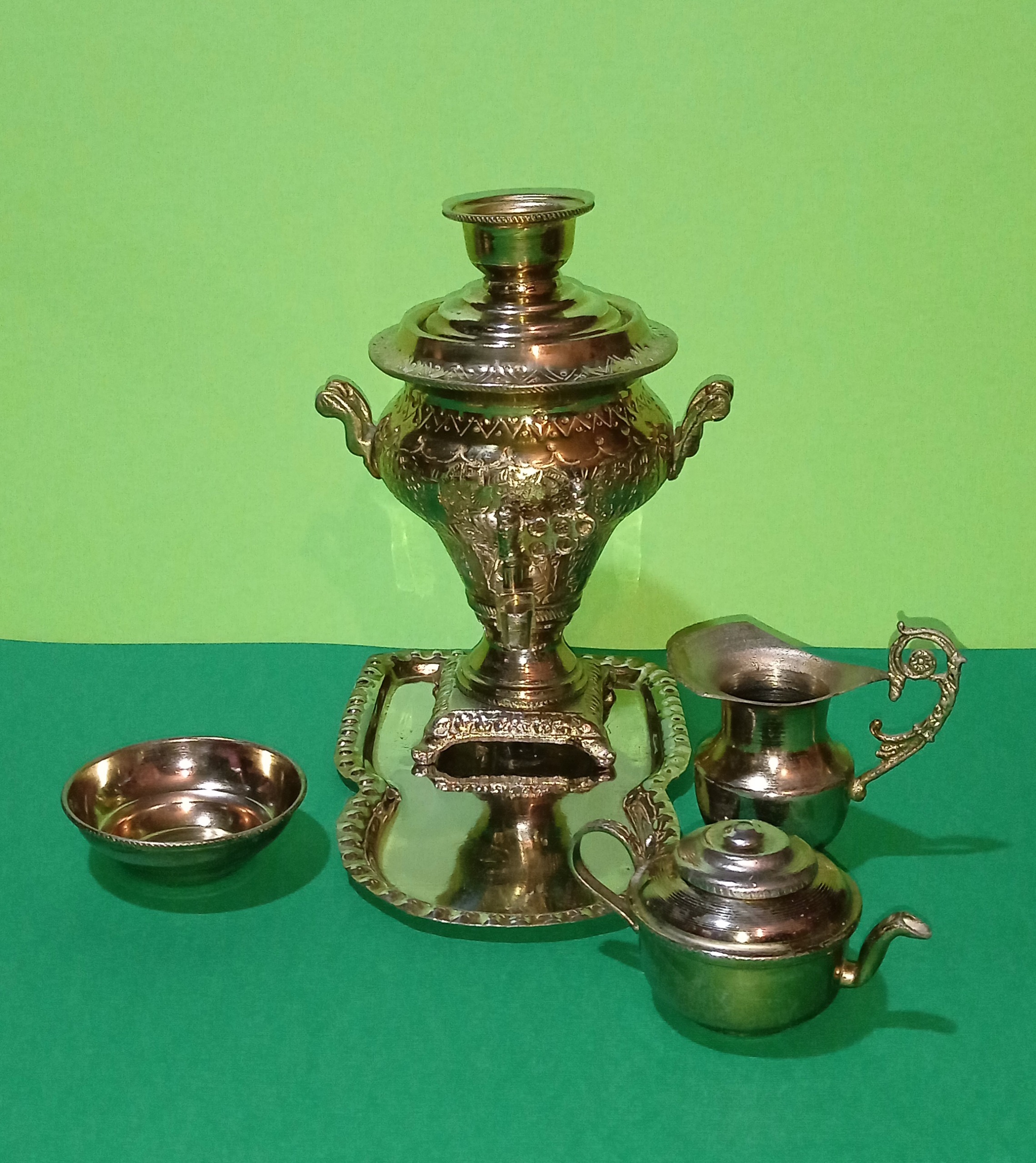 سماور دکوری کوچک فلزی