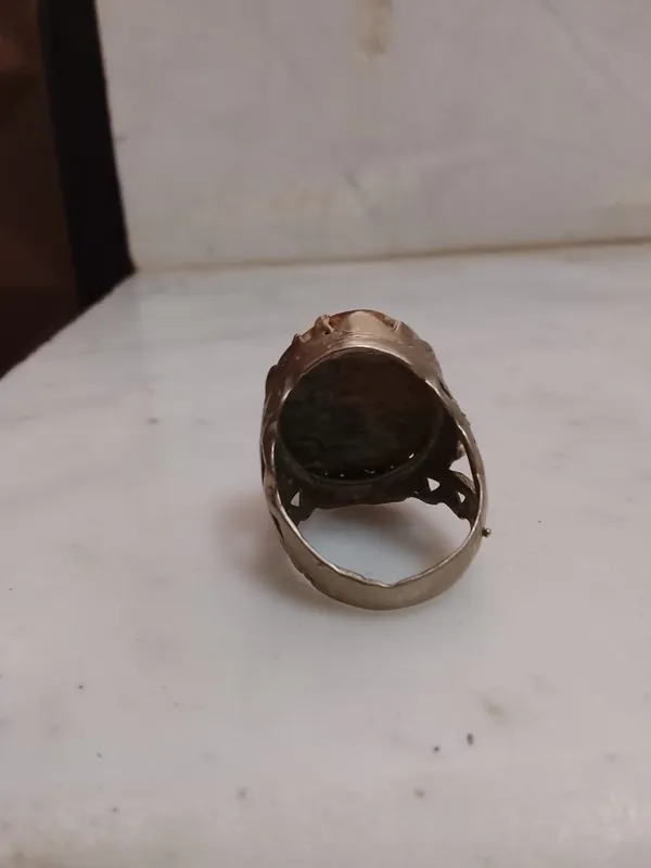 انگشتر عقیق غول پیکر هفت رنگ
