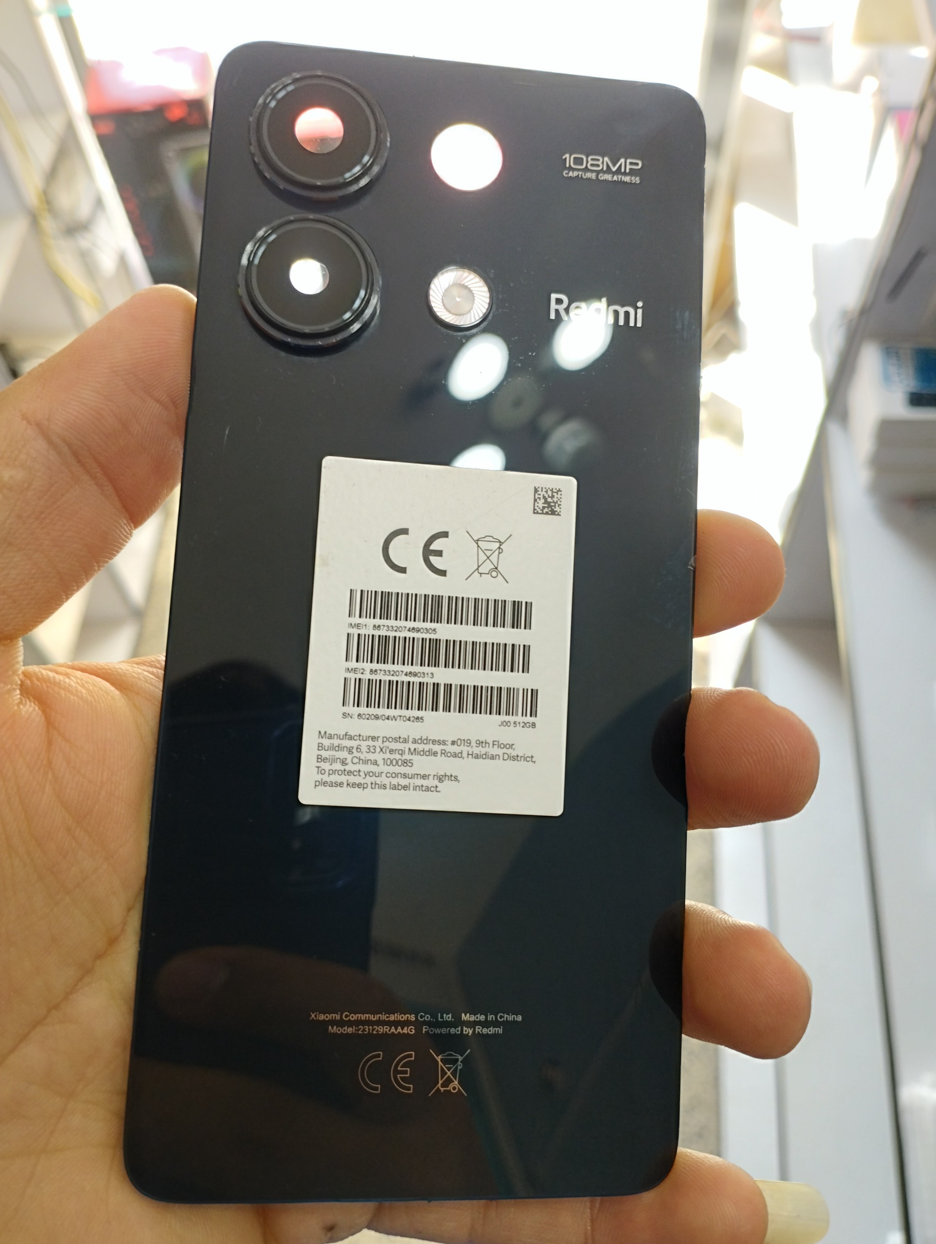 درب پشت شیاوومی redmi note 13