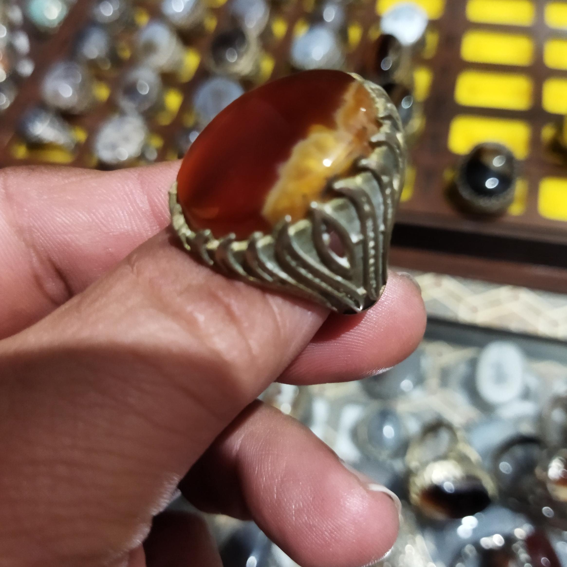 حراجی انگشتر عقیق سلیمانی