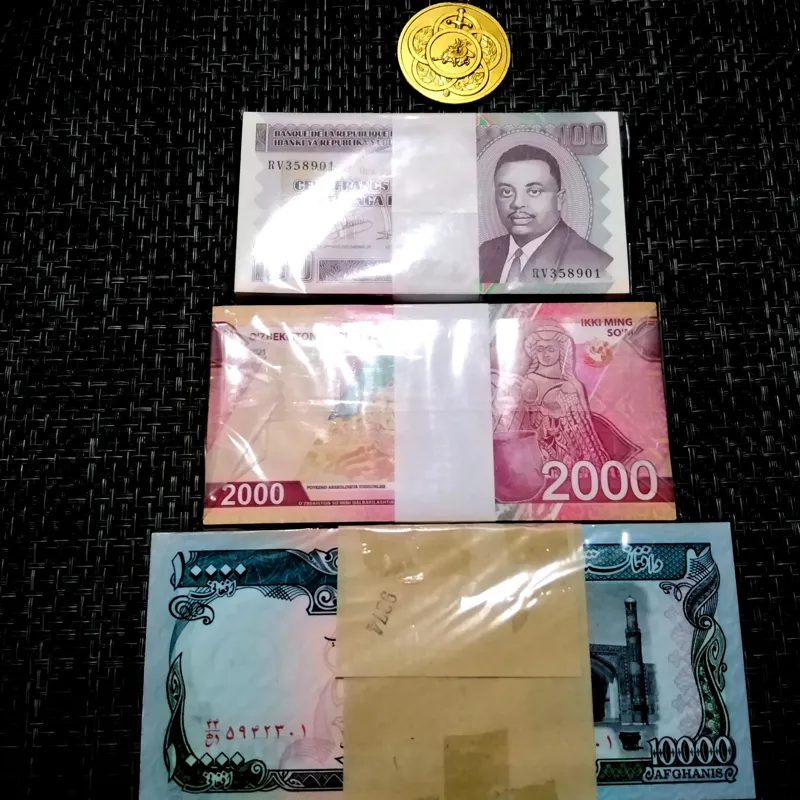 جفت اسکناس بوروندی ازبکستان افغانستان