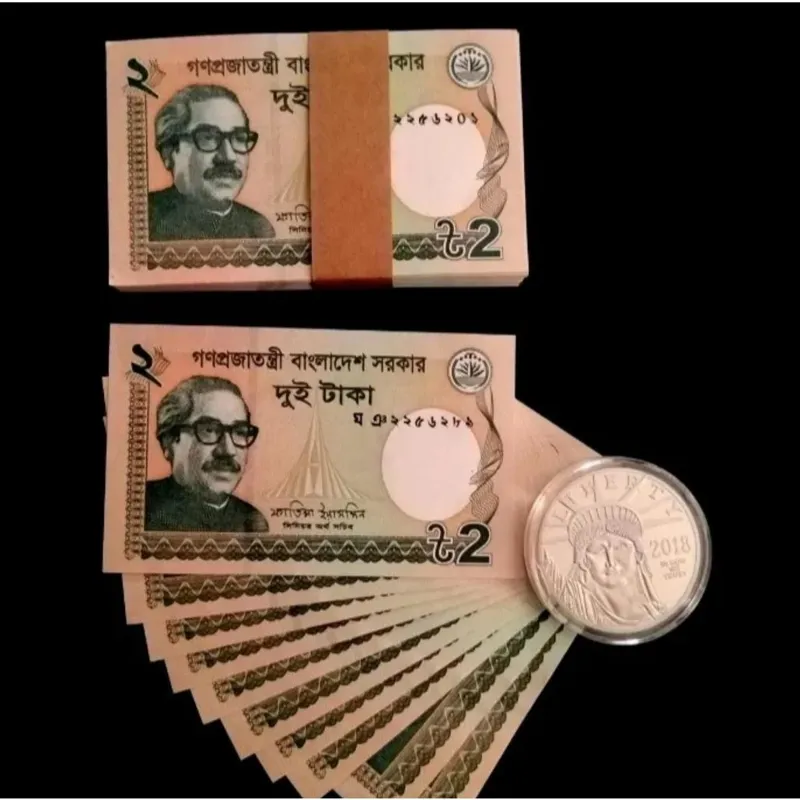 5 جفت اسکناس 2 تاکا بنگلادش