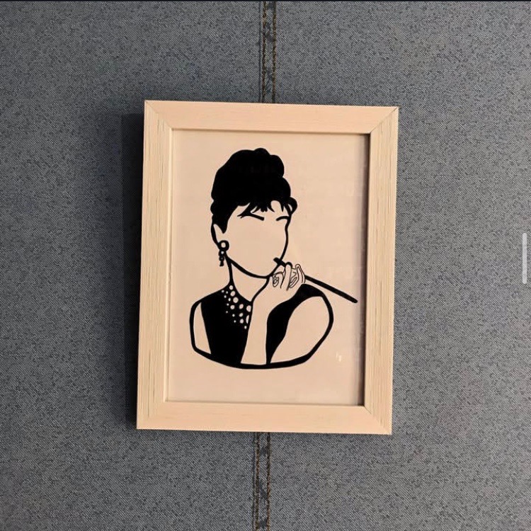 نقاشی پوستری آدری هپبورن