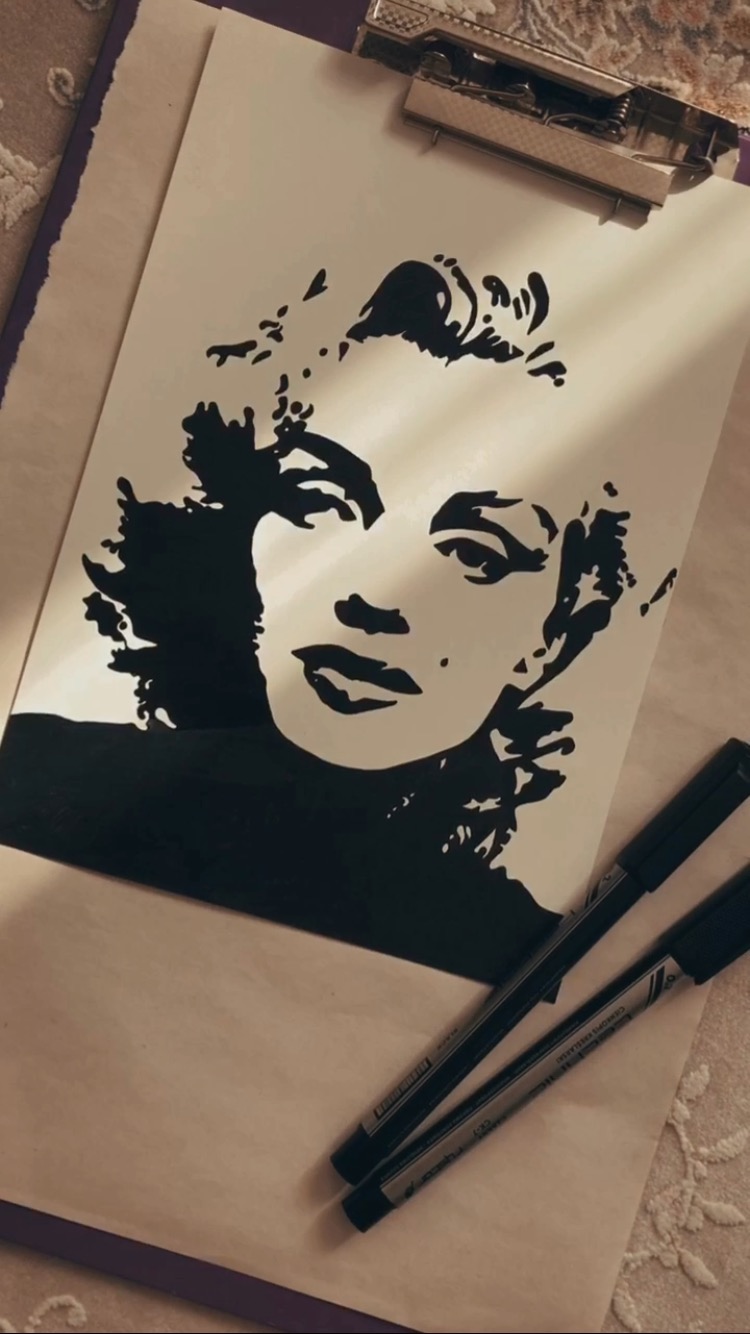نقاشی پوستری مرلین مونرو