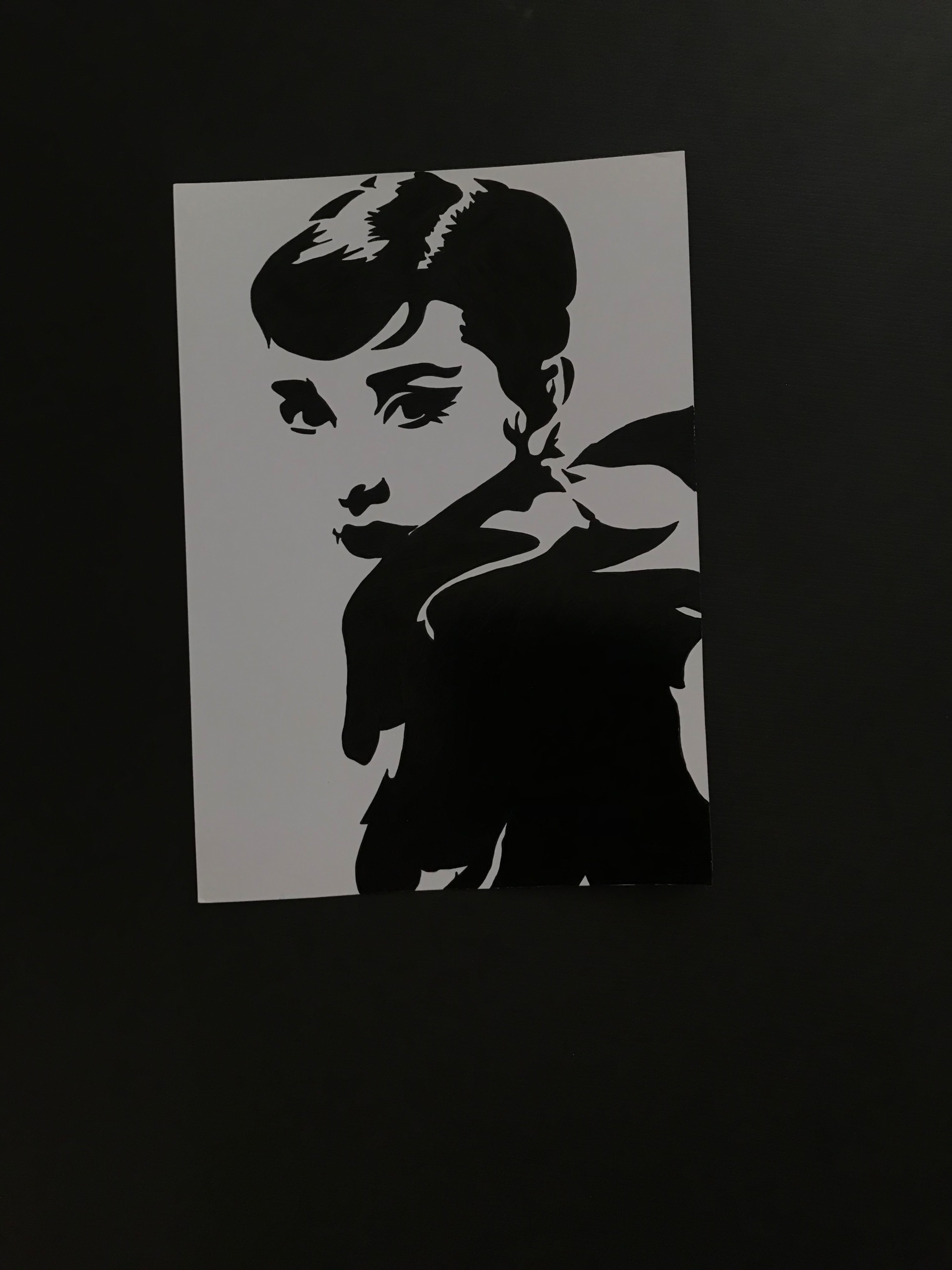 نقاشی پوستری آدری هپبورن