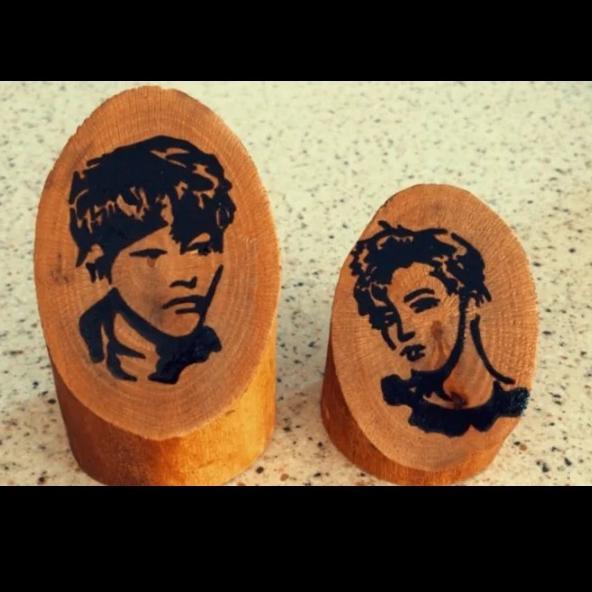 نقاشی روی چوب Bts