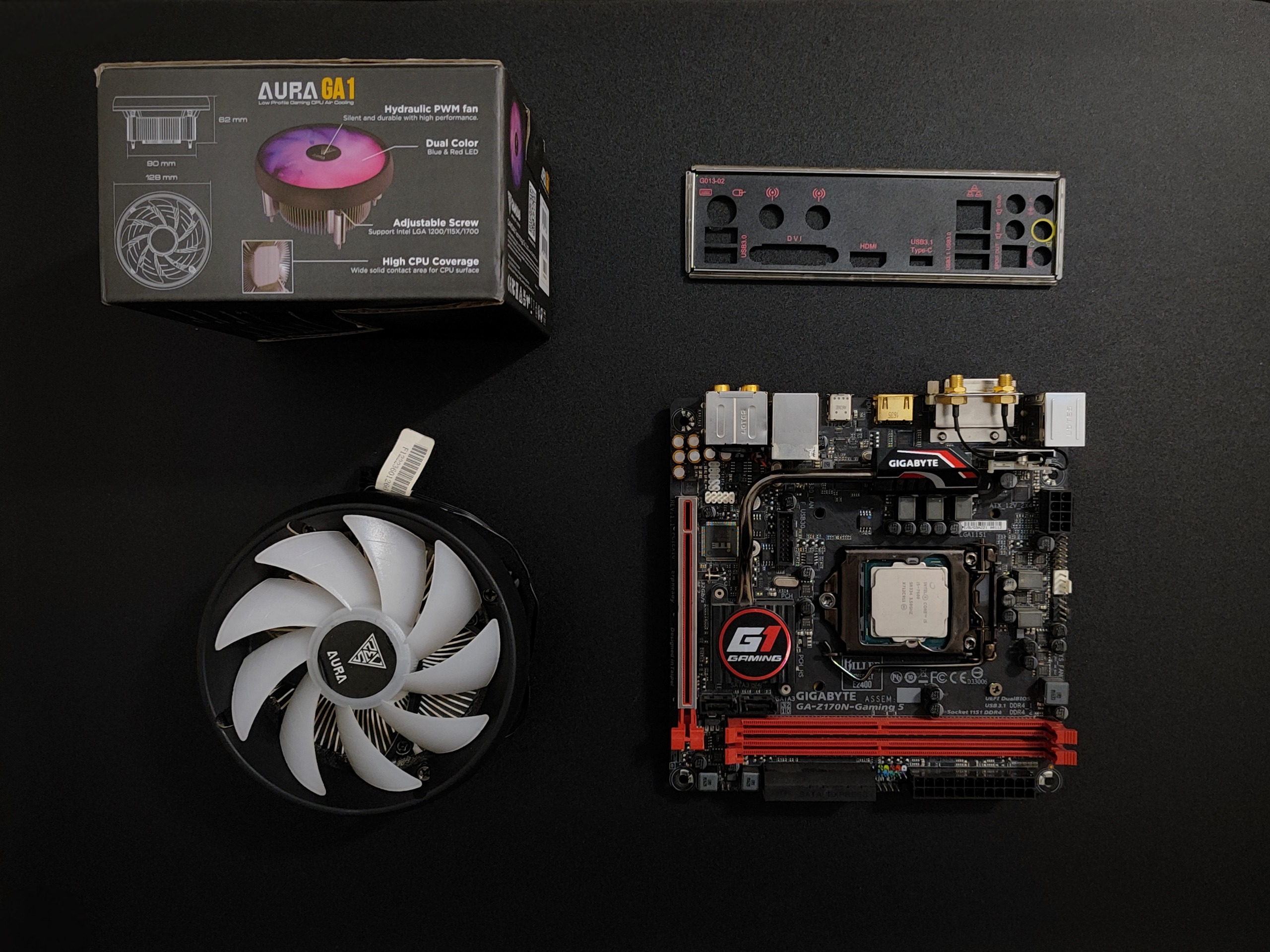 Core i5-7600 و مادربورد Z170 AURA GA1