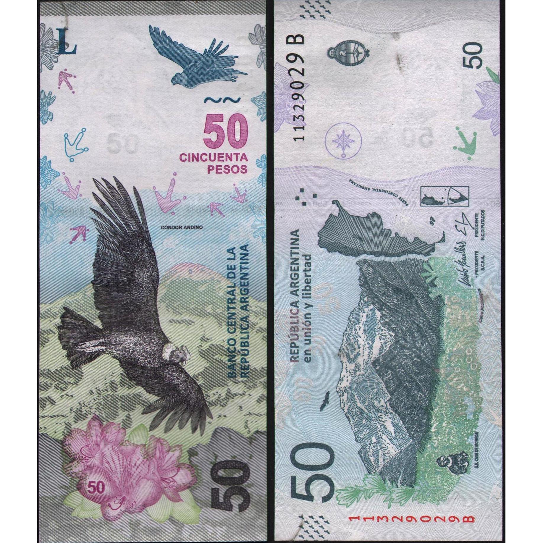 جفت بانکی فوق العاده زیبای 50 پزو آرژانتین
