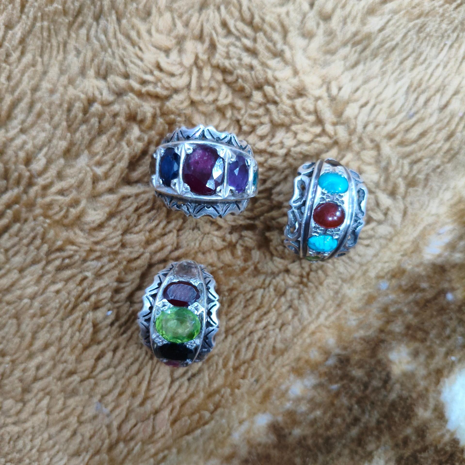 سه عدد انگشتر نقره 925