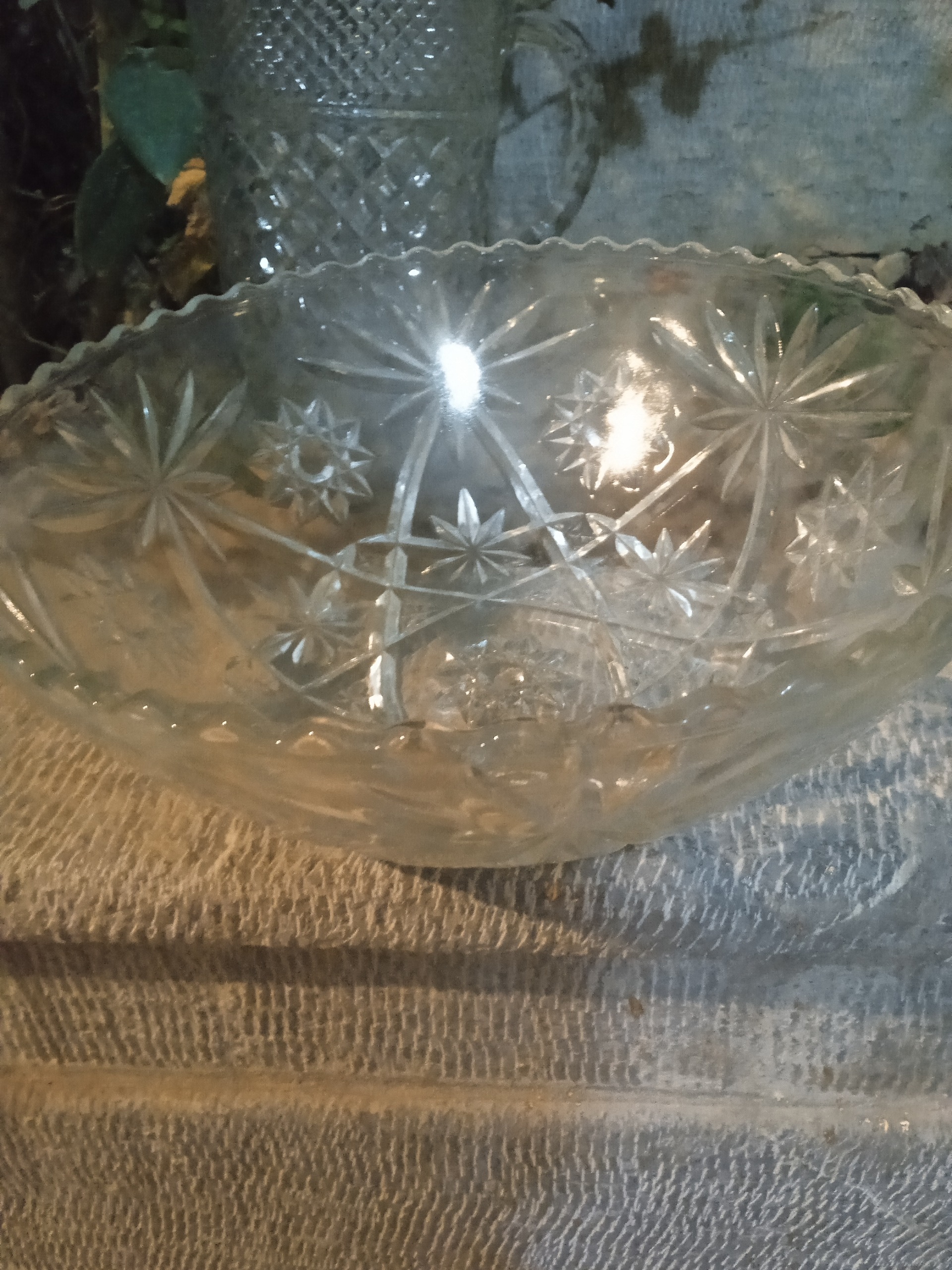 کاسه بزرگ 27 سانتی کریستال ستاره ای امریکایی