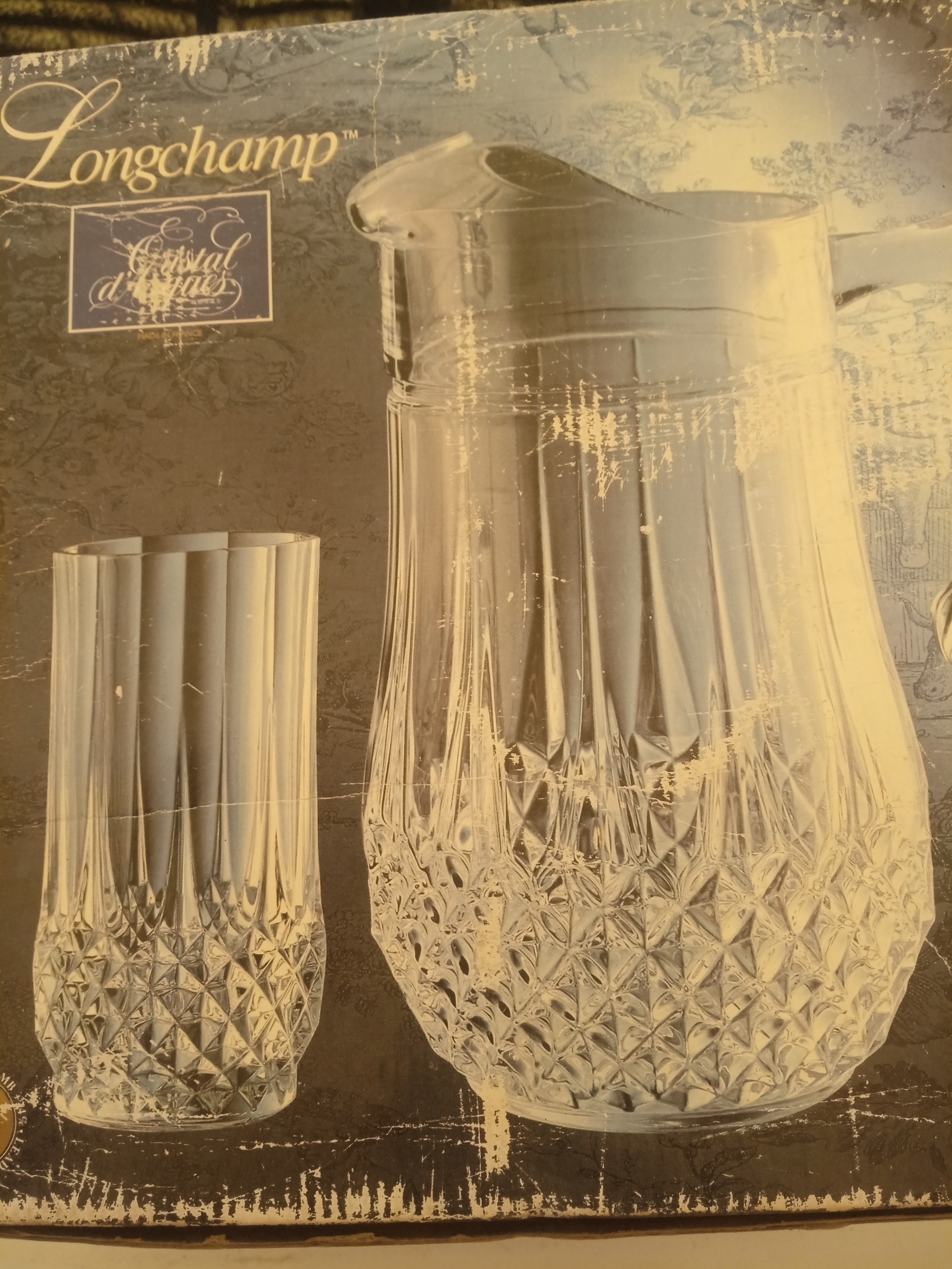 سرویس 7 پارچه پارچ و لیوان کریستال فرانسوی