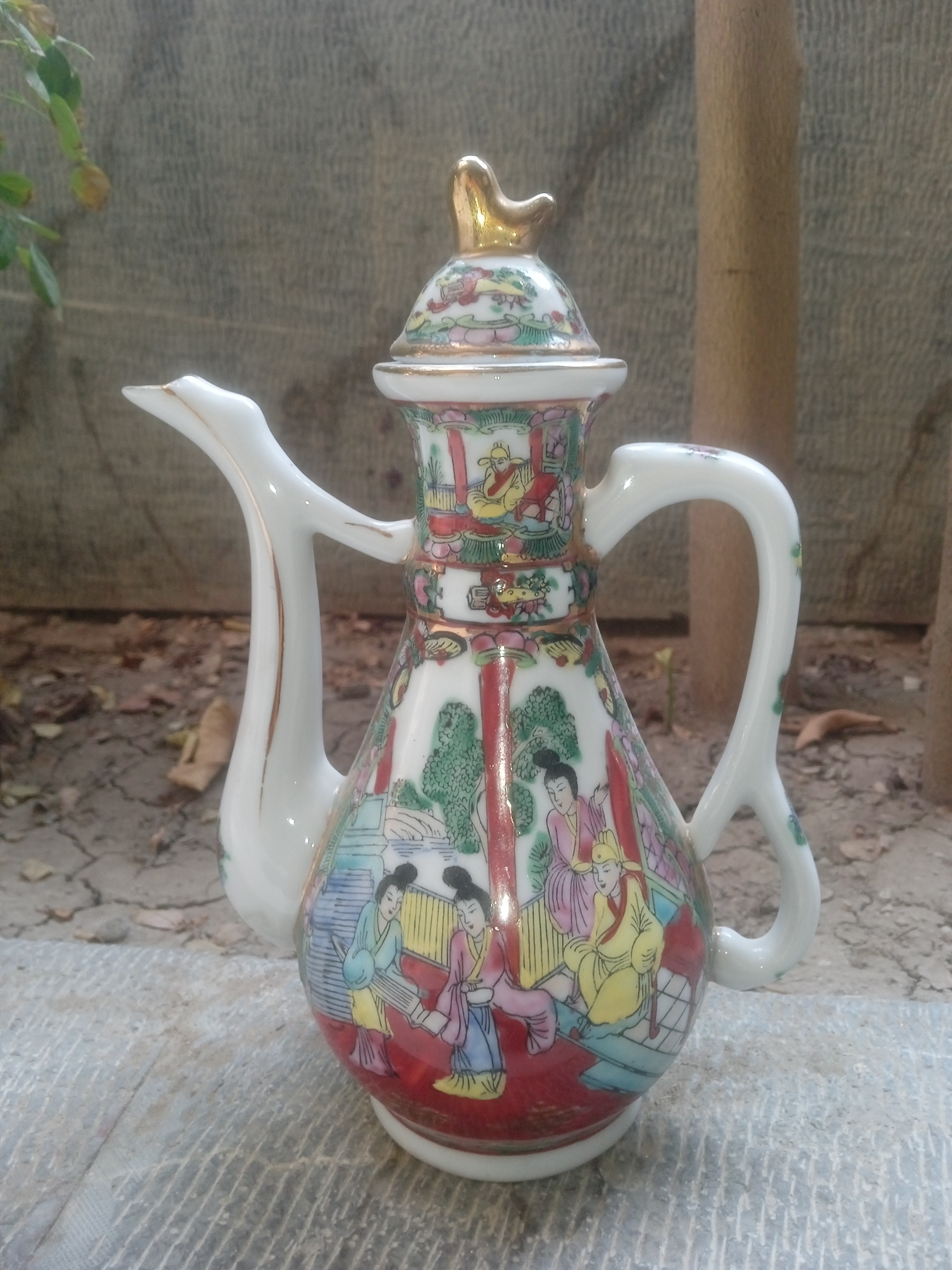 گلابپاش مرغی نقش شکوفه درباری