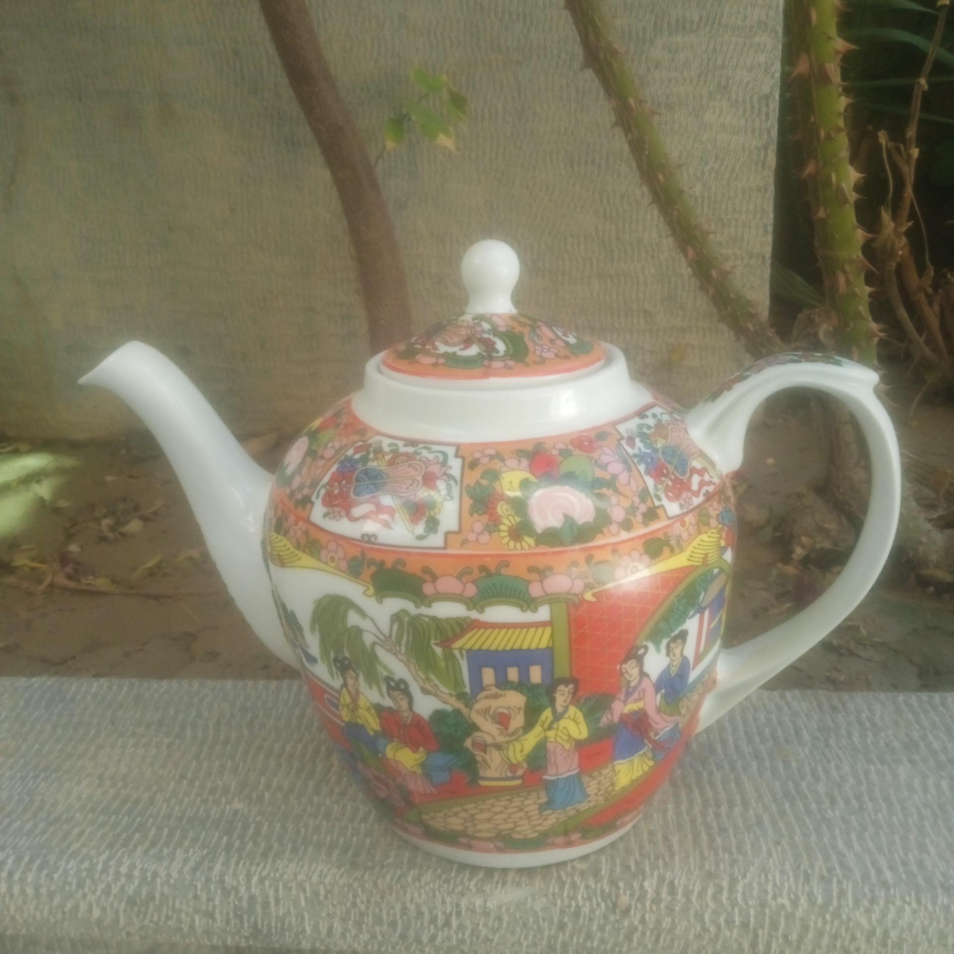 قوری بزرگ 10 کپ مرغی نقش 5 دختر