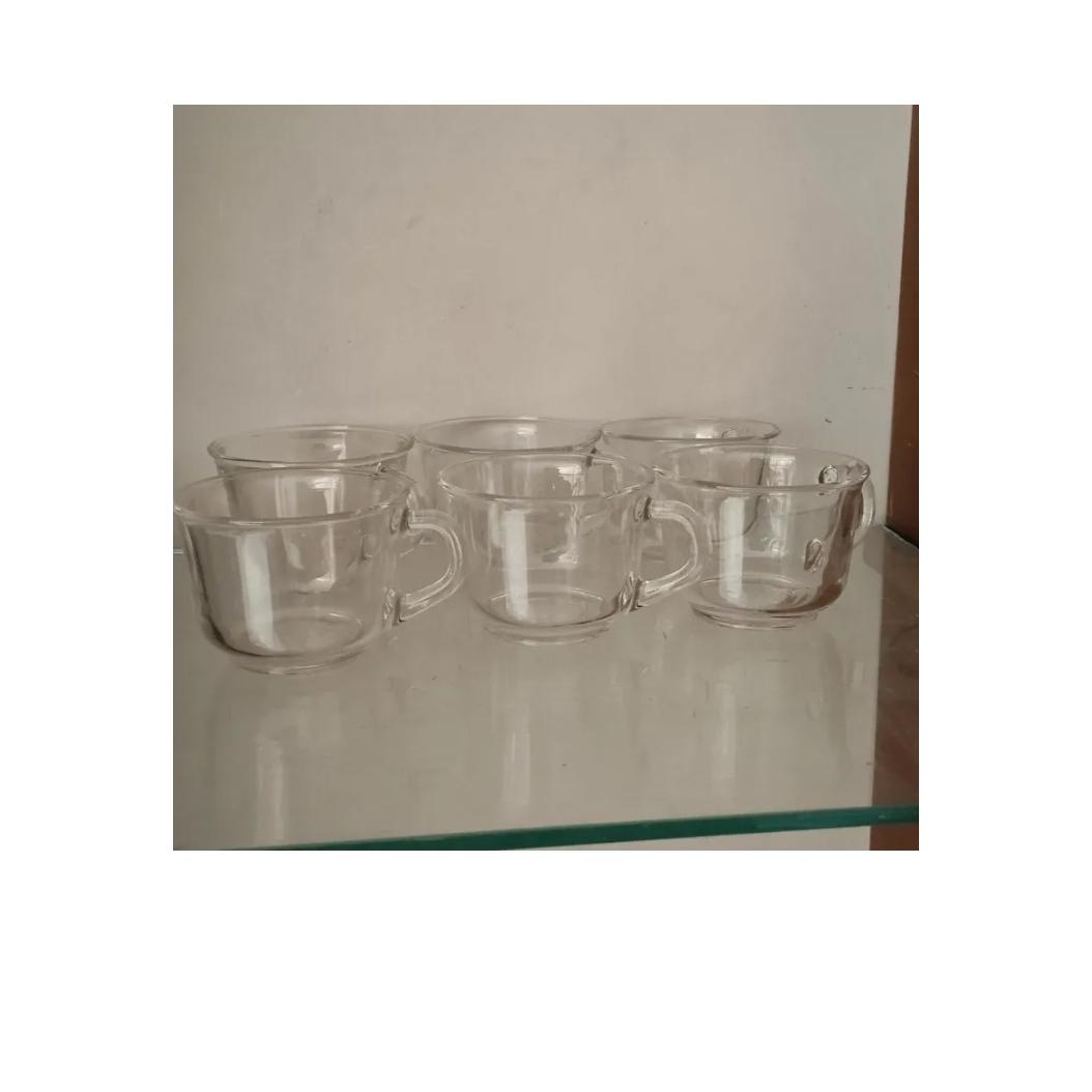 یکدست استکان قدیمی دسته دار فرانسوی نوستالژیک