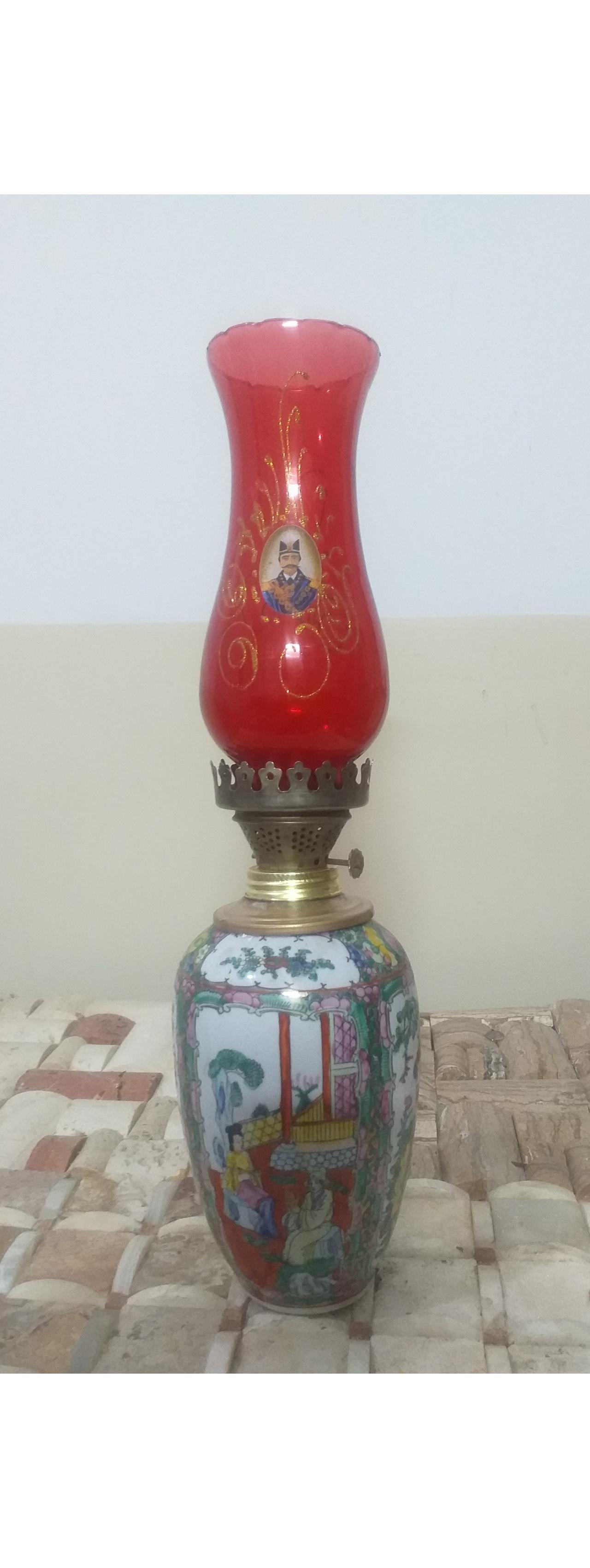 چراغ گردسوزقدیمی تمام نقاشی