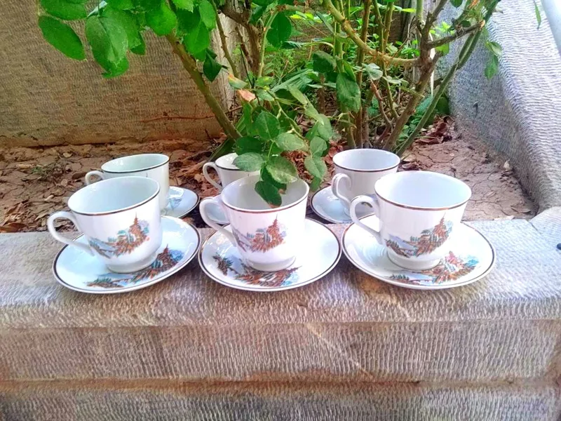 سرویس12 پارچه چای خوری ژاپن قدیم با تصاویر خاص