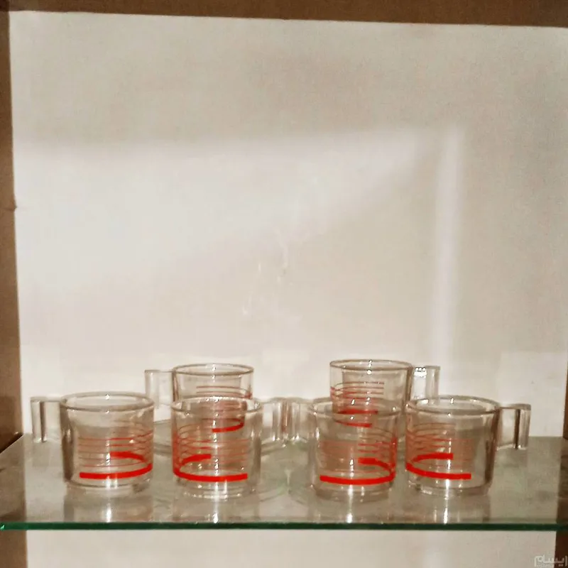 یکدست استکان ونعلبکی ایتالیایی استفاده نشده