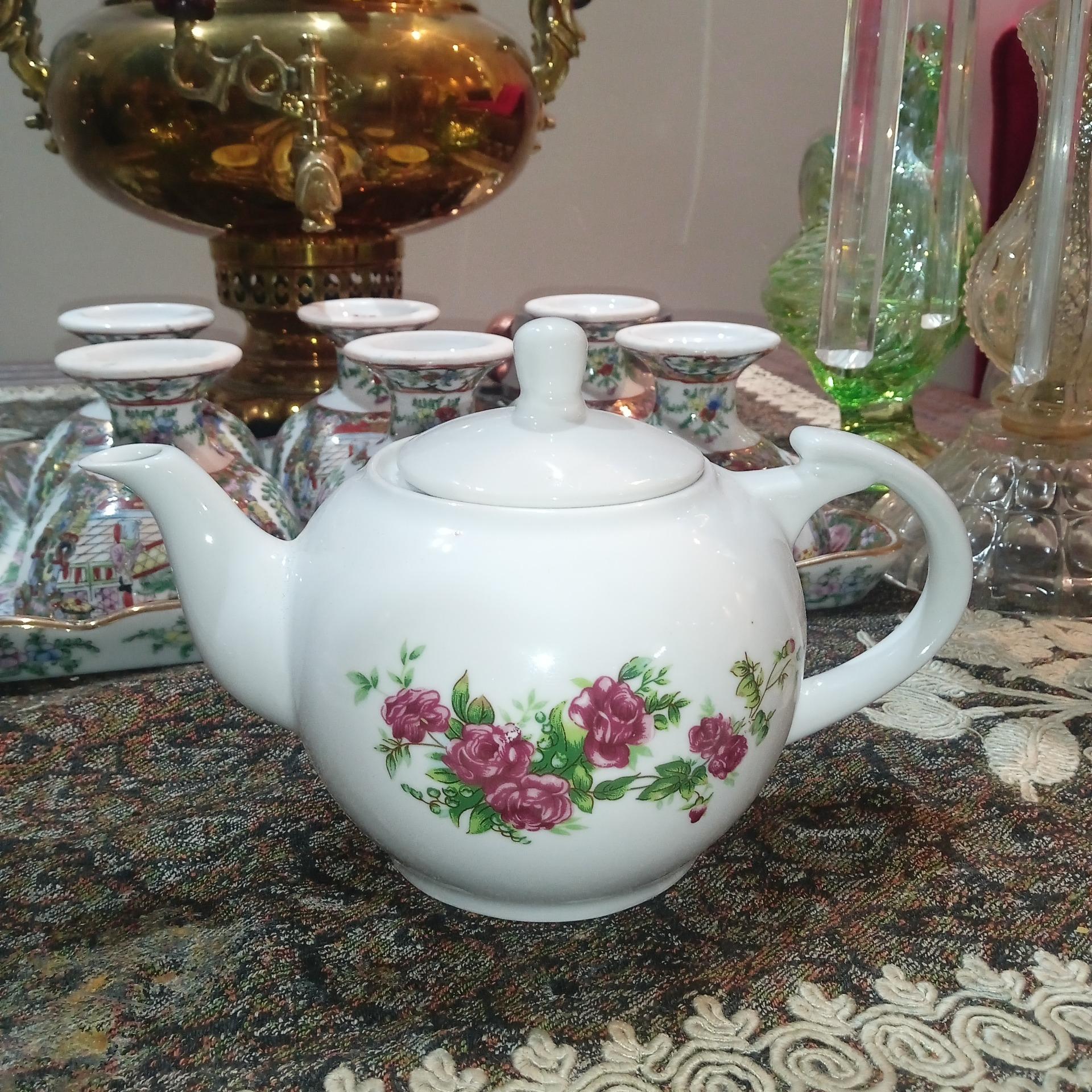 قوری گل سرخی 5 کپ زیبا وخوش ساخت