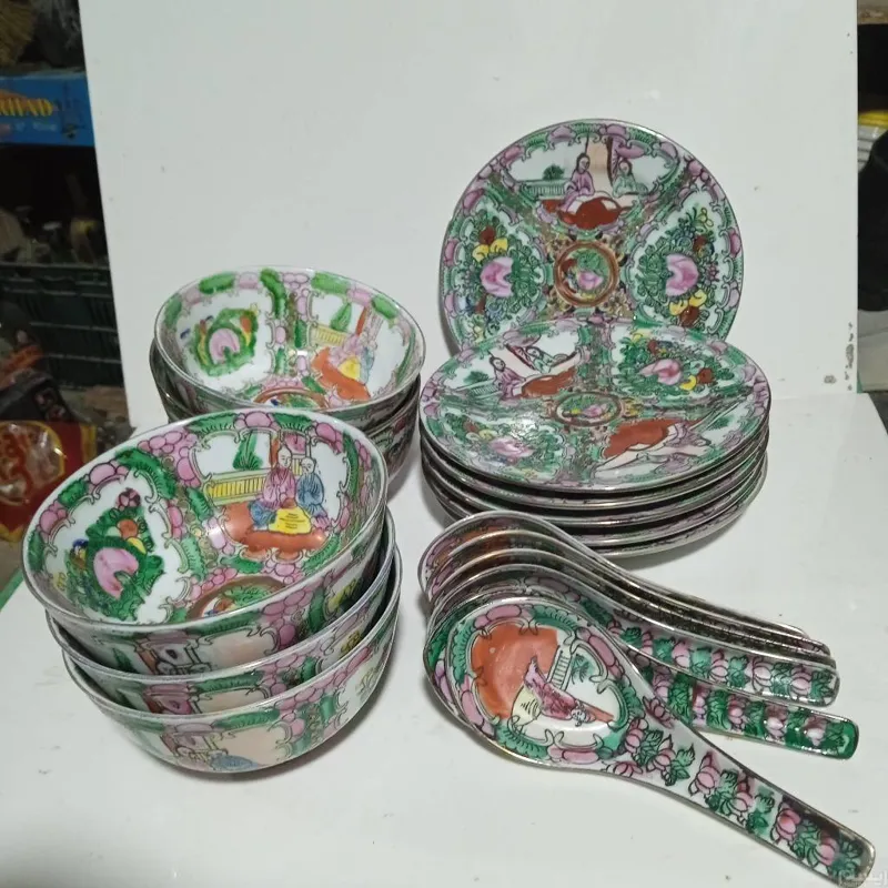 یکدست اجیل خوری گل مرغی تمام نقاشی