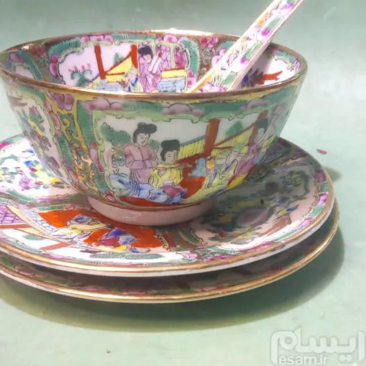 یکدست اجیل خوری گل مرغی8 1. پارچه تمام نقاشی