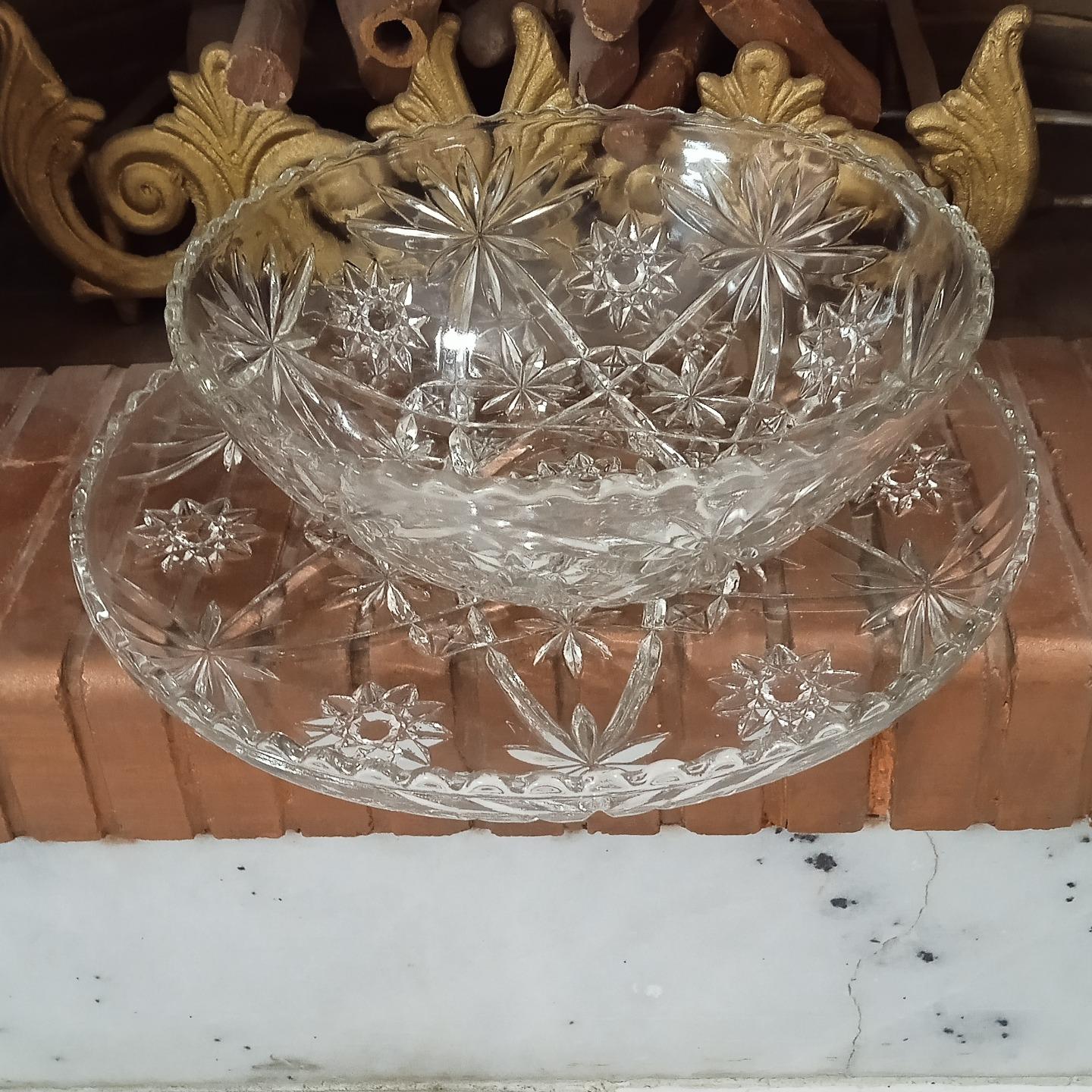 کاسه وبشقاب یا قاب وقدح کریستال امریکایی