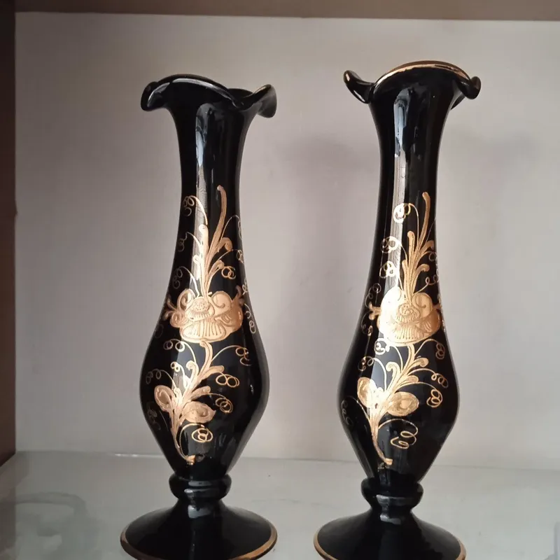 جفت گلدان 25 سانتیمتری لب کنگره ای روسی