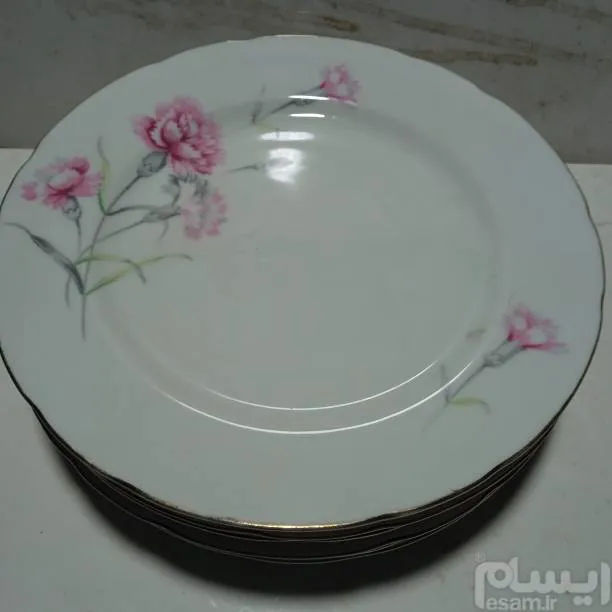 بشقاب تخت گل میخک ژاپنی  قدیمی کاملا سالم