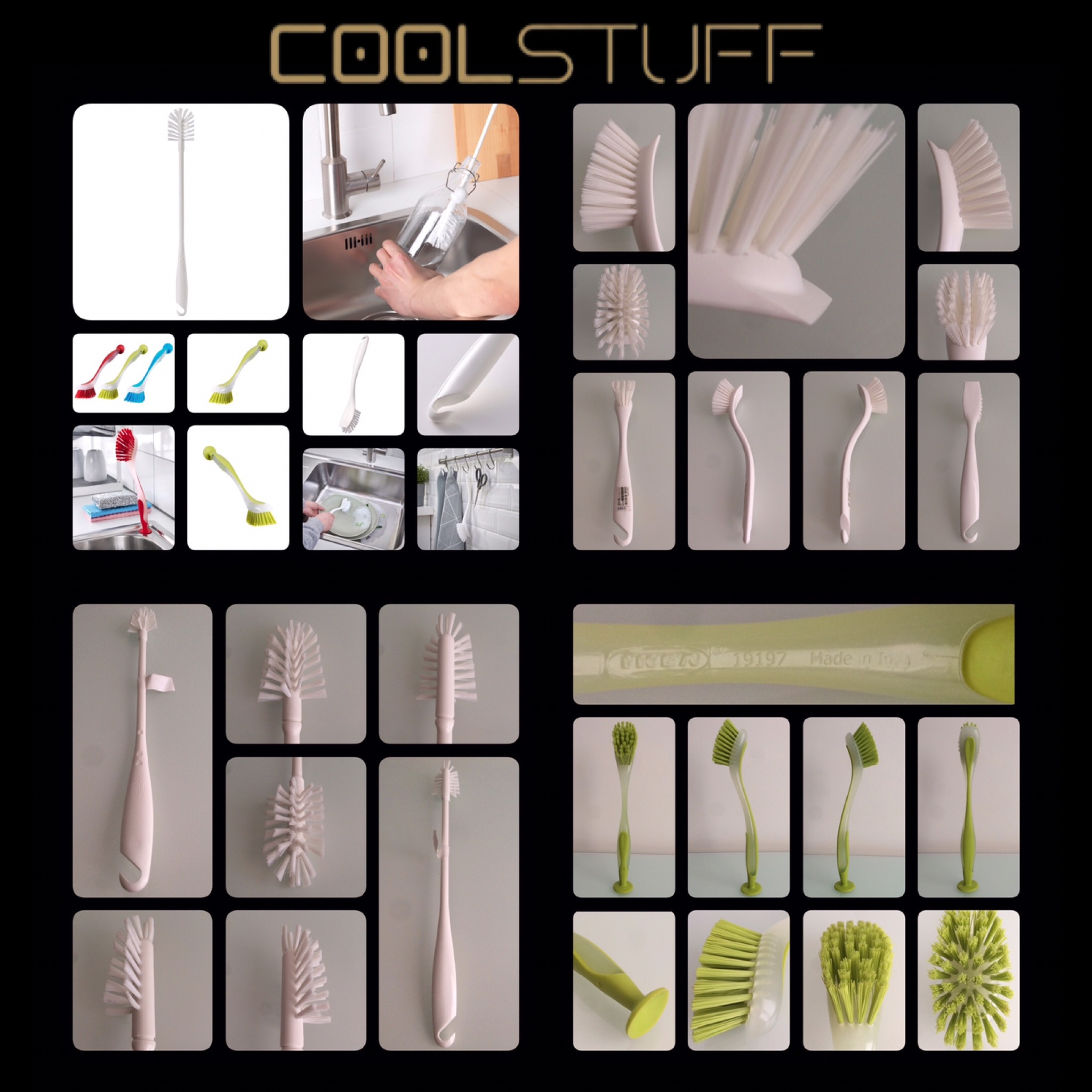 IKEA BRUSHES-PLUSSIG سه فرچه و دستمال فومی ایکیا