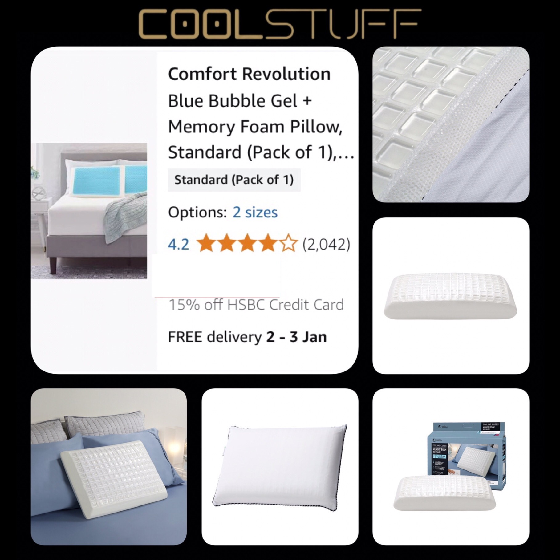 COMFORT REVOLUTION بالش طبی - ساخت آمریکا - آکبند