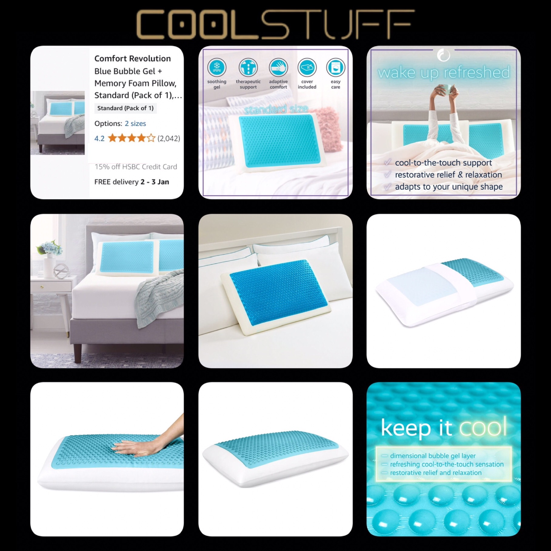COMFORT REVOLUTION بالش طبی - ساخت آمریکا - آکبند