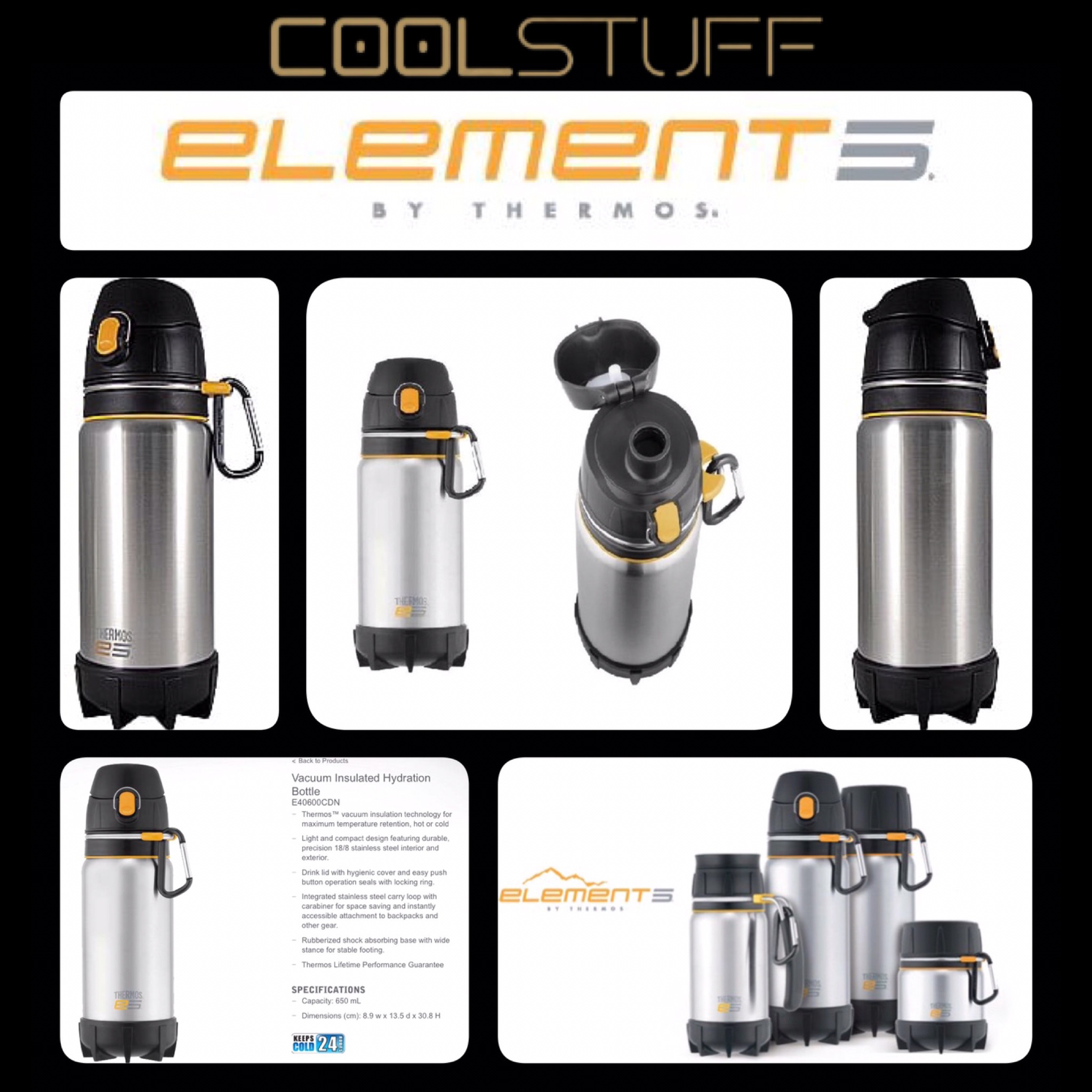 THERMOS قمقمه دوجداره وکیوم 0.650L - آمریکا آکبند