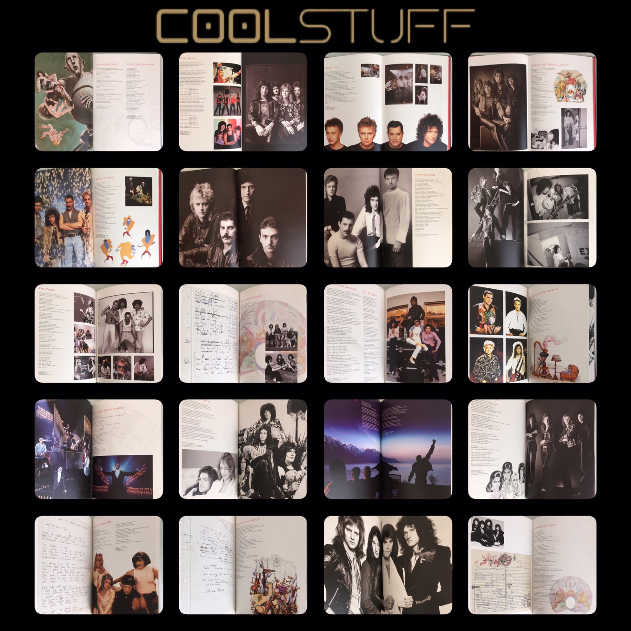 QUEEN کوئین کتاب گلاسه تصاویر رنگی و 2سی دی صوتی