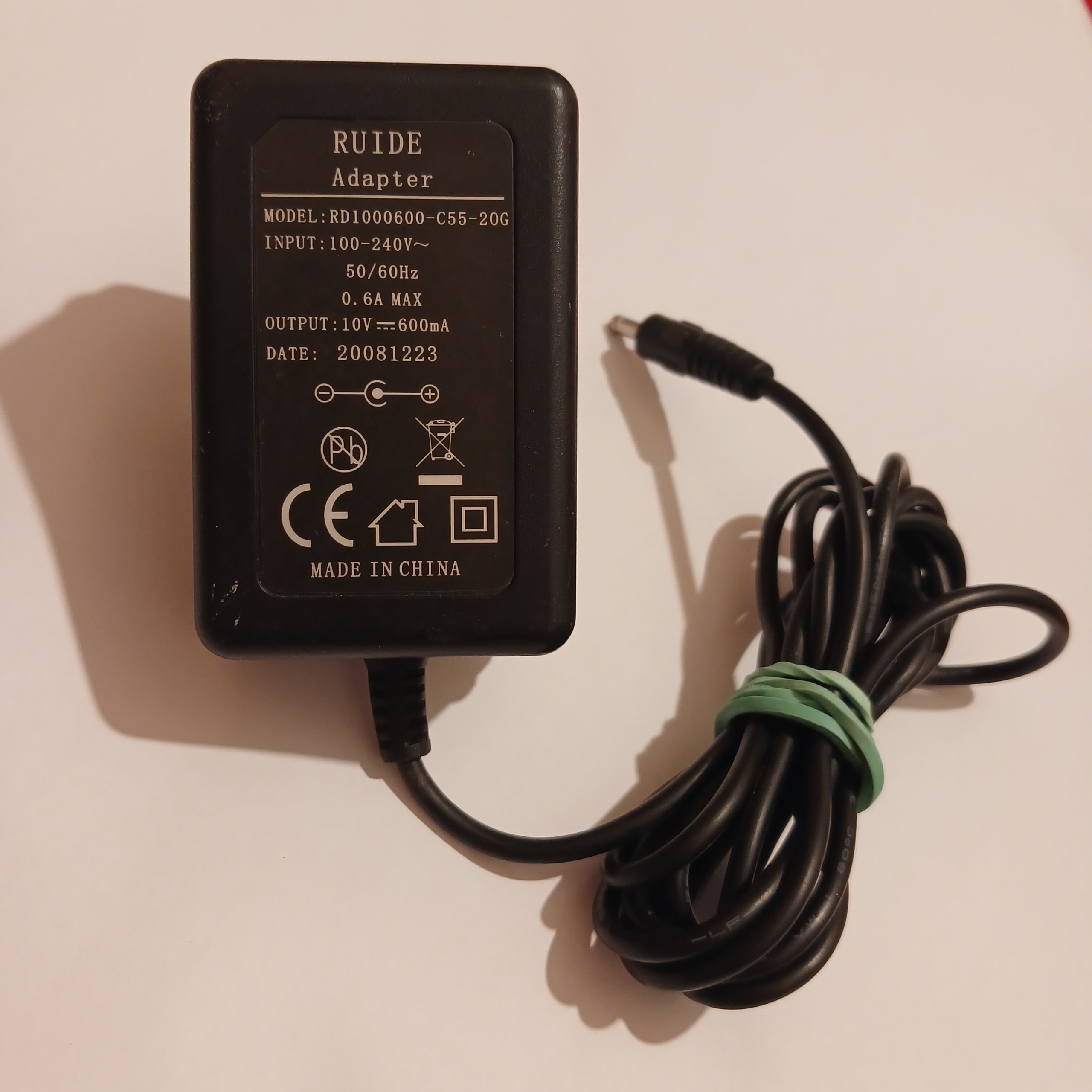 آداپتور 10 ولت 600 میلی آمپر