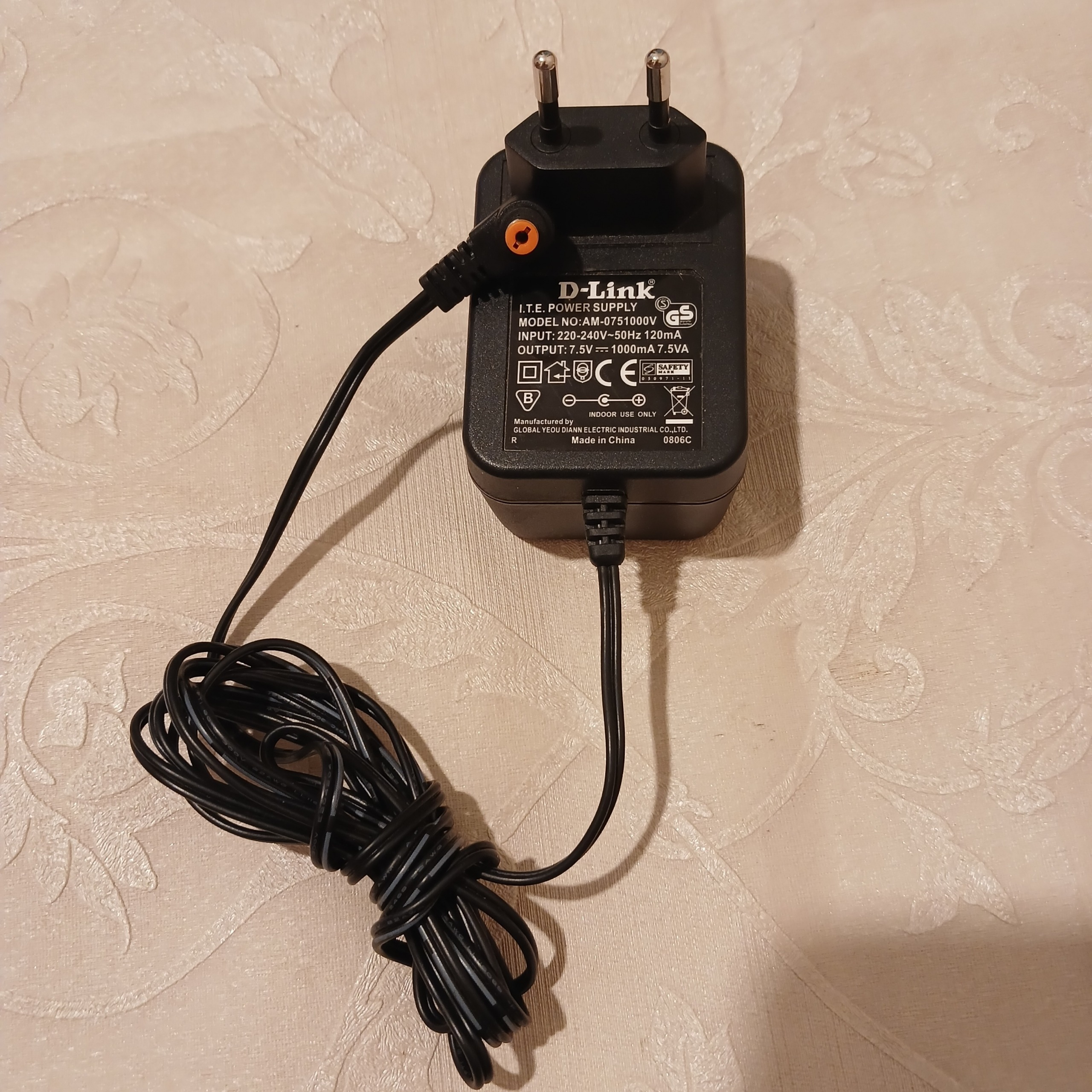 آداپتور دی لینک 7/5 ولت اصلی و فابریک