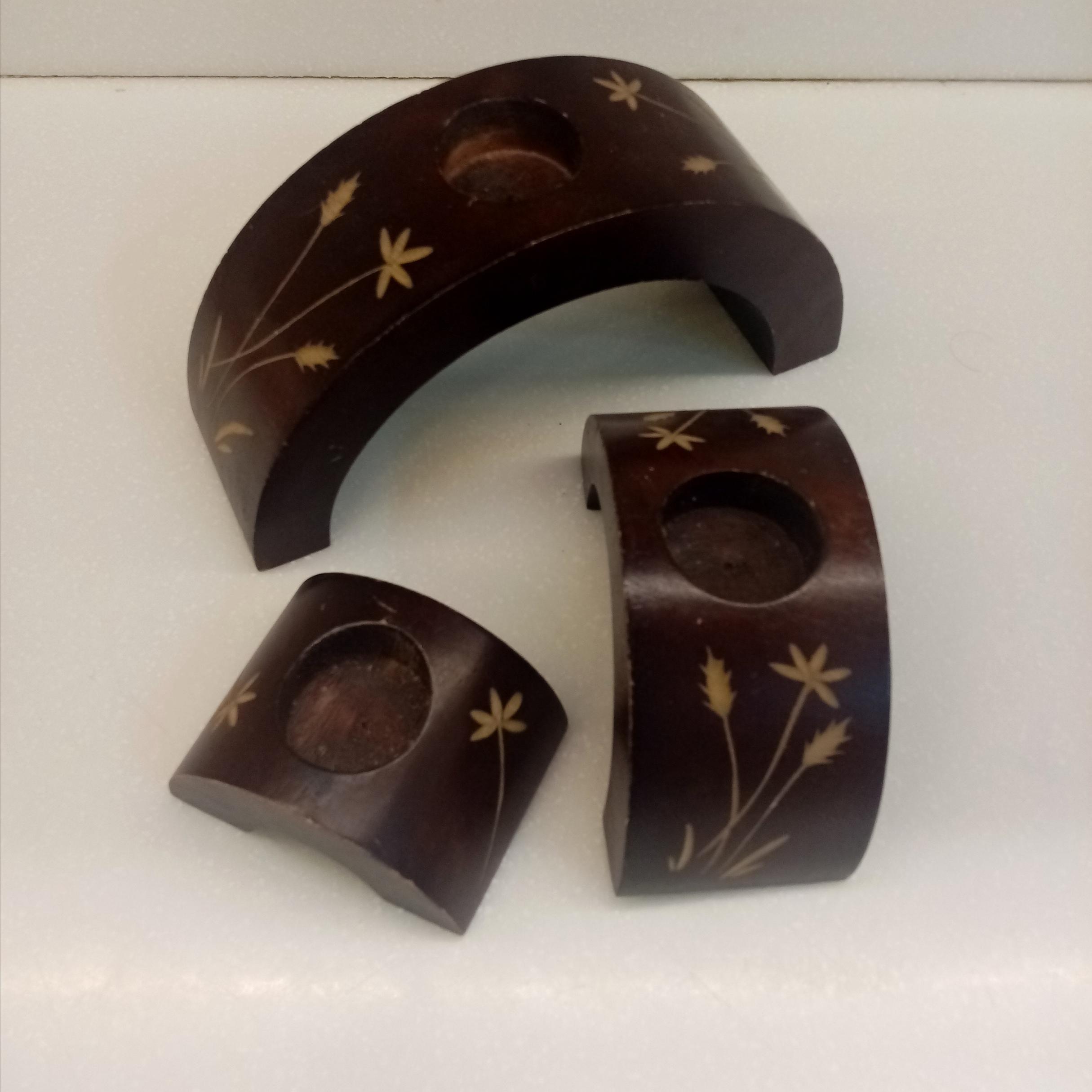 جاشمعی 3تکه چوبی